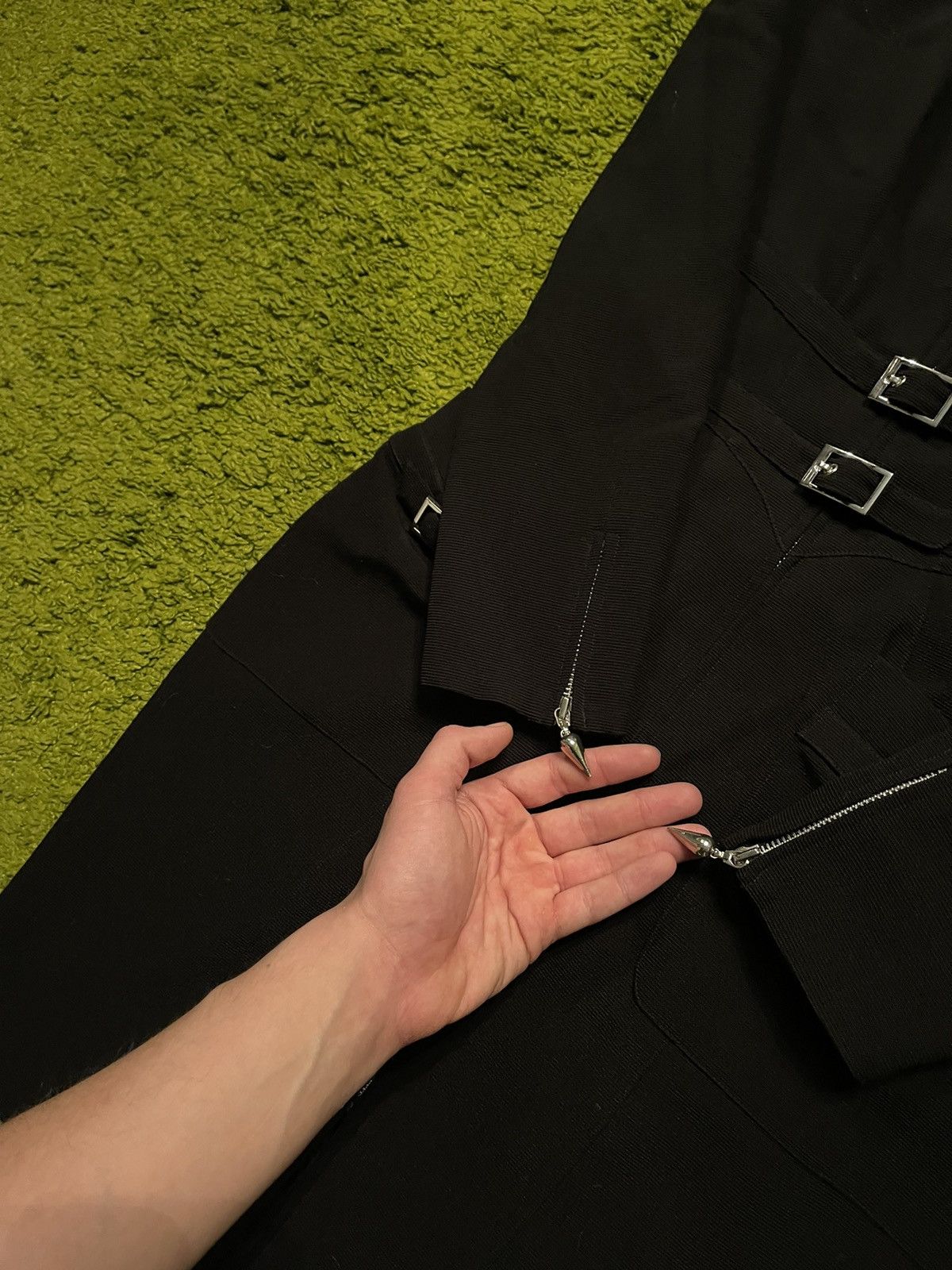 Mugler × Thierry Mugler Thierry Mugler 1990s archive vtg iconic belted wool coat Size S / US 4 / IT 40 - 6 Thumbnail