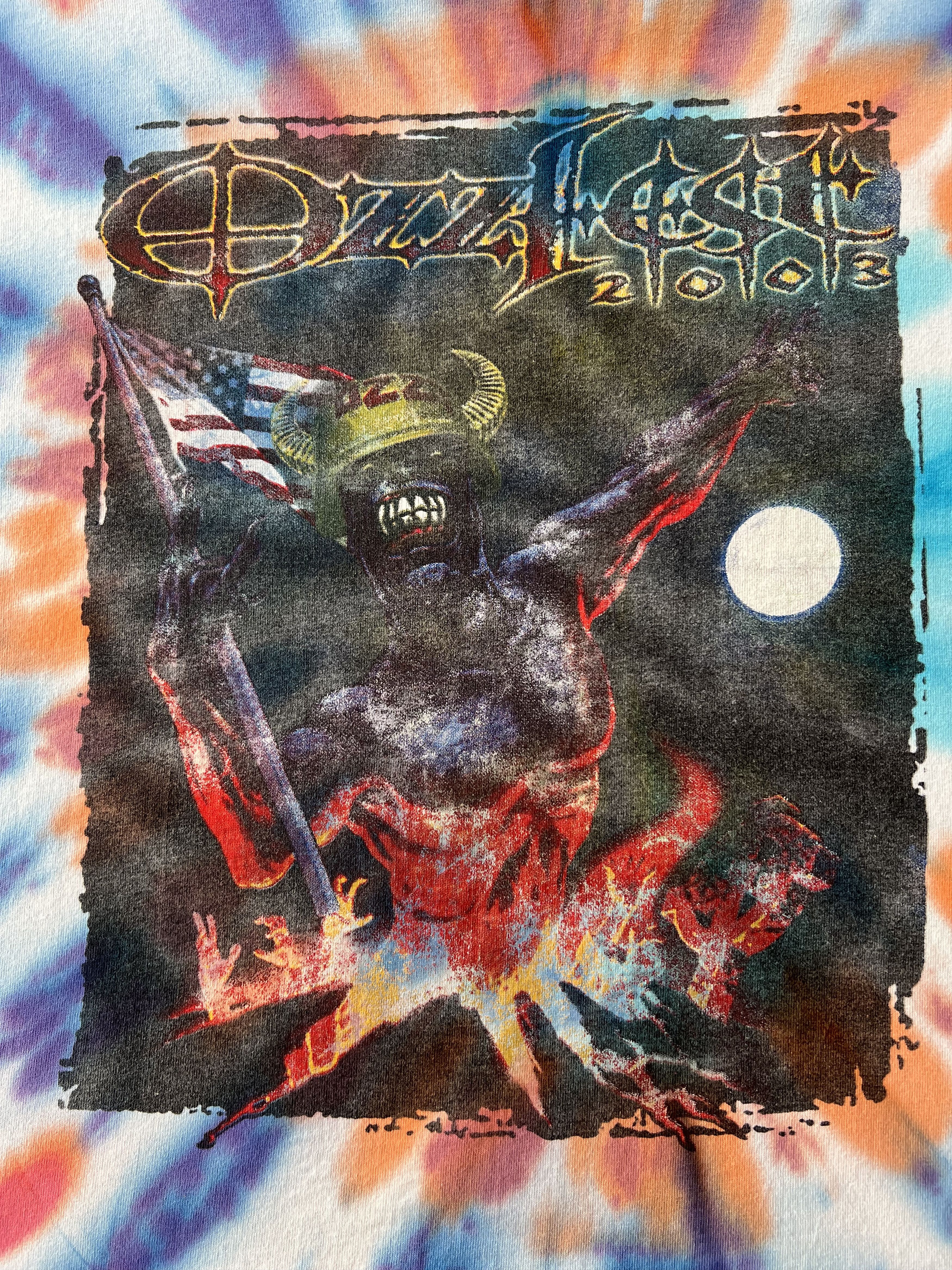 Band Tees Vintage 2003 Ozzy Osbourne Ozzfest Korn Tie Dye T-shirt Size US L / EU 52-54 / 3 - 4 Thumbnail