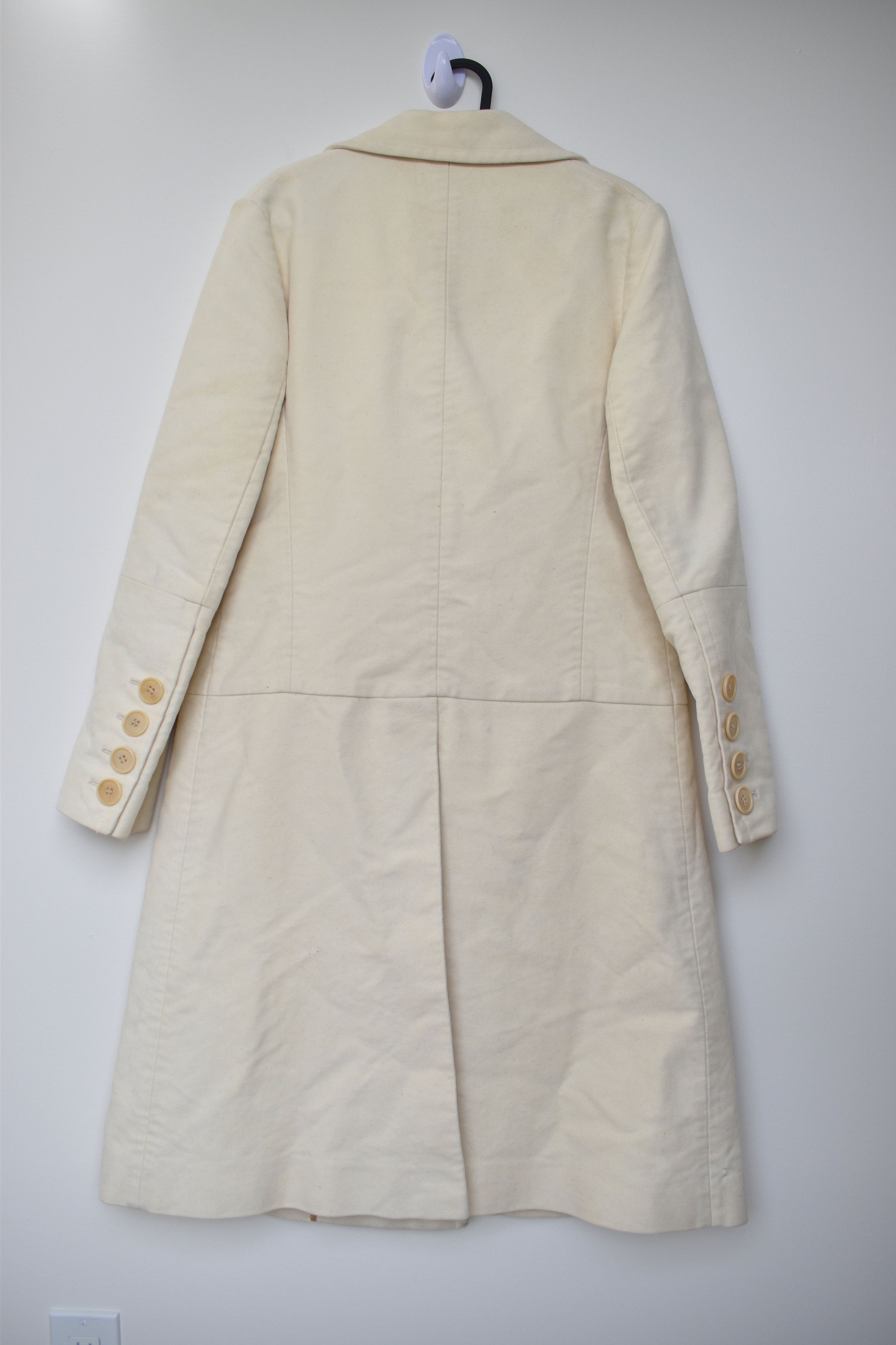 Helmut Lang Helmut Lang AW99 Cream Double Breasted Coat Jacket Size US S / EU 44-46 / 1 - 2 Thumbnail