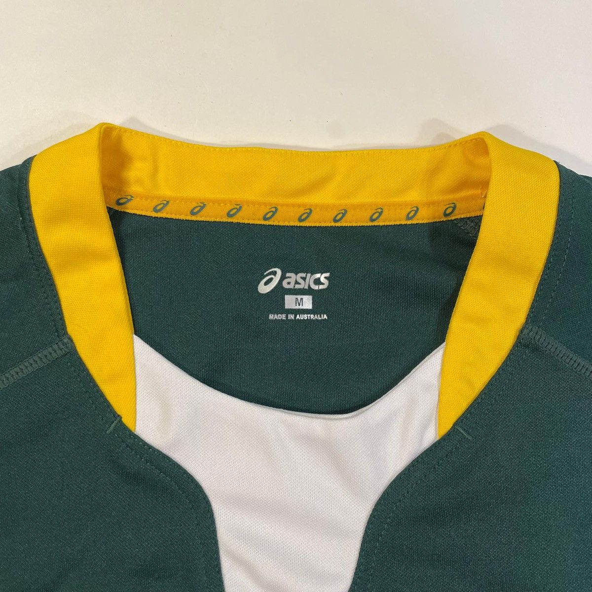 Asics Green and yellow South Africa ASICS rugby jersey shirt tee Size US M / EU 48-50 / 2 - 8 Thumbnail