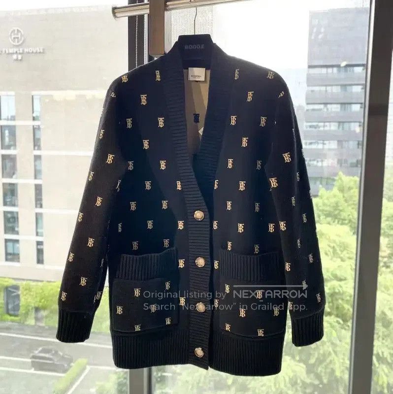 Burberry Burberry Black Wool Cardigan for Women. Size XS / US 0-2 / IT 36-38 - 1 Thumbnail