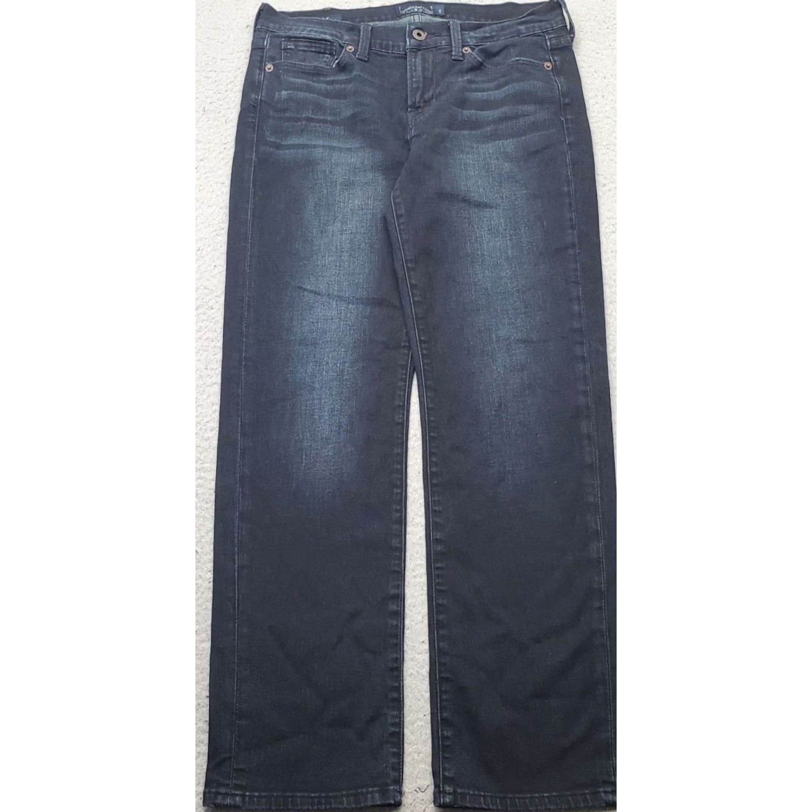 Lucky Brand Lucky Brand Brooke Crop Jeans Womens Size 6 Blue Denim Dark Wash Straight Leg Jeans Size 28" / US 6 / IT 42 - 2 Thumbnail