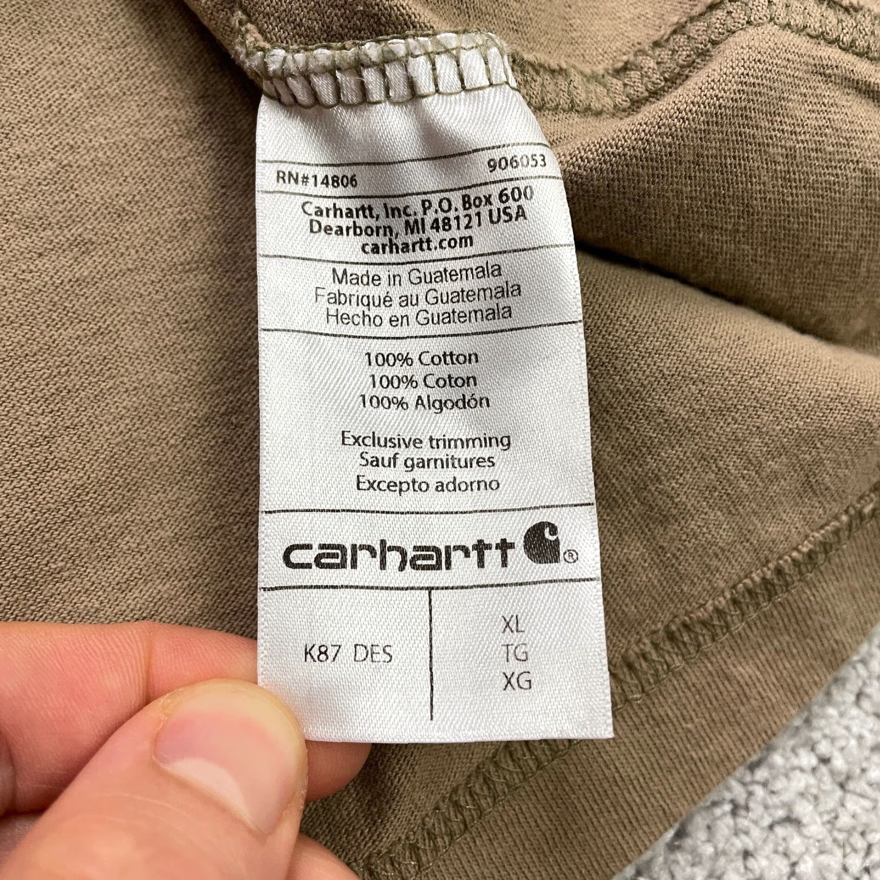 Carhartt Carhartt K87 Loose Fit T-Shirt Mens XL Brown Casual Pocket Tee Outdoor Classic Size US XL / EU 56 / 4 - 5 Thumbnail
