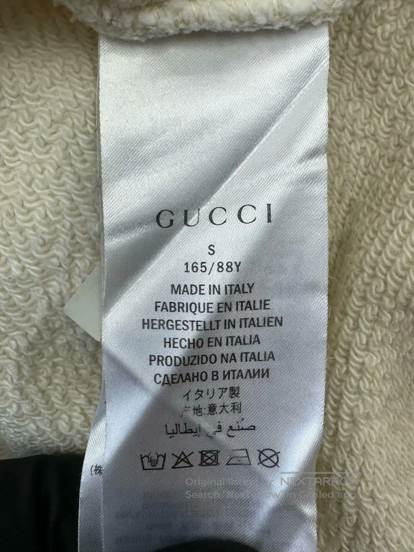 Gucci Guicci Off-white Letter Print Logo Long-sleeve Hoodie| Size US S / EU 44-46 / 1 - 4 Thumbnail