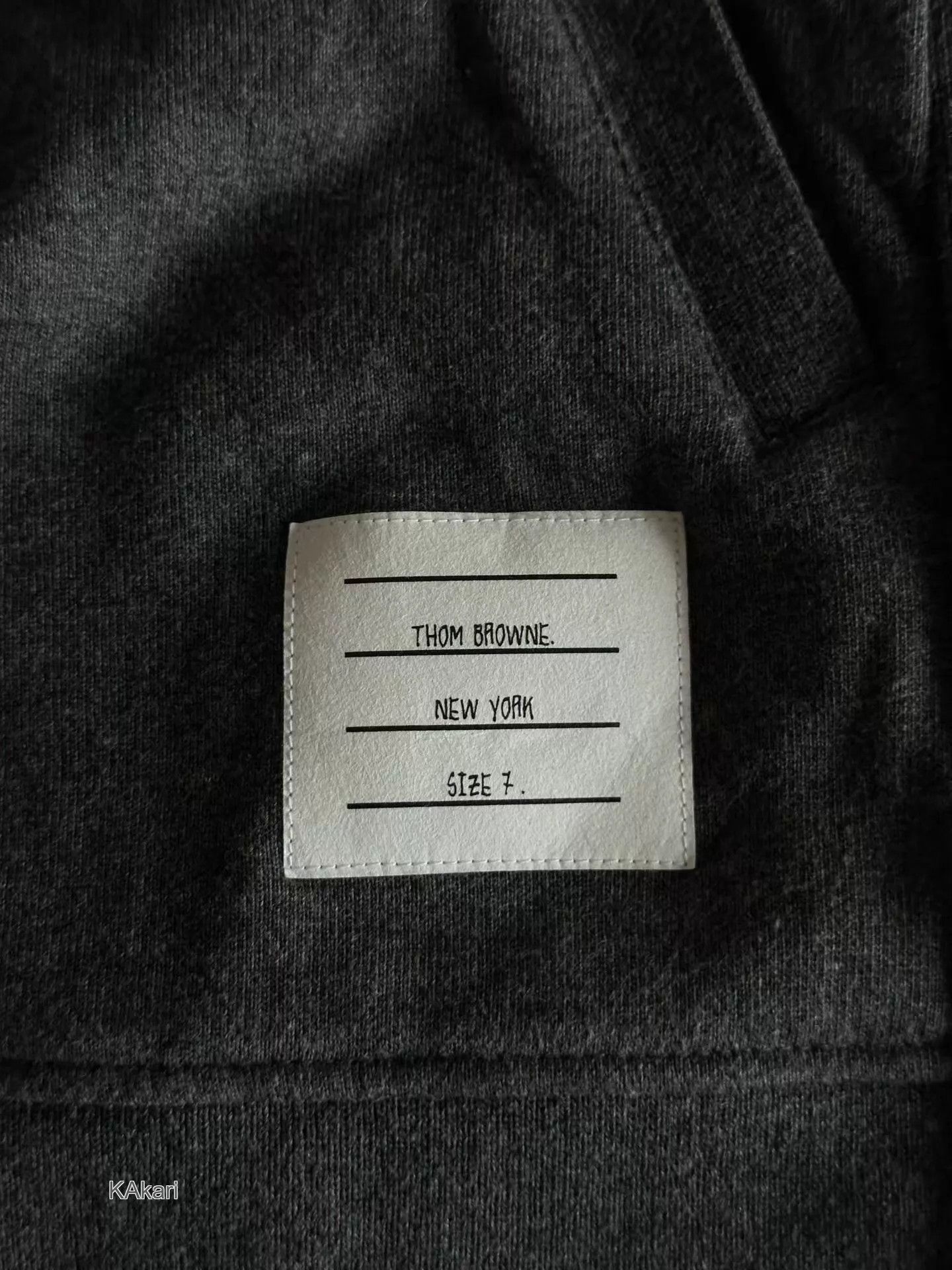 Thom Browne Gray Zip-Up Hoodie with White Striped Sleeves Size US XXL / EU 58 / 5 - 5 Thumbnail