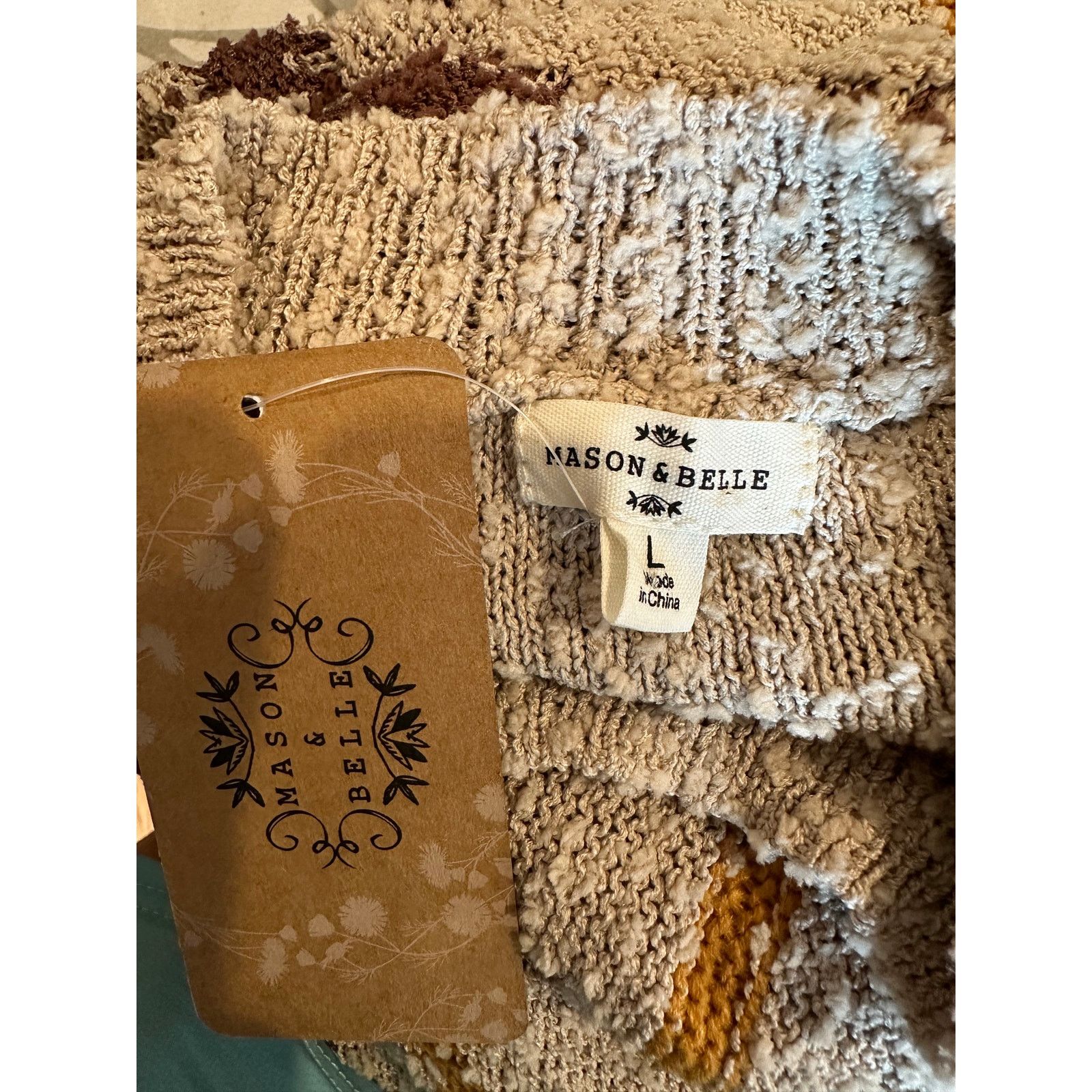 Other Mason & Belle Ellie Textured Sweater Cream/Browns L Size L / US 10 / IT 46 - 15 Thumbnail