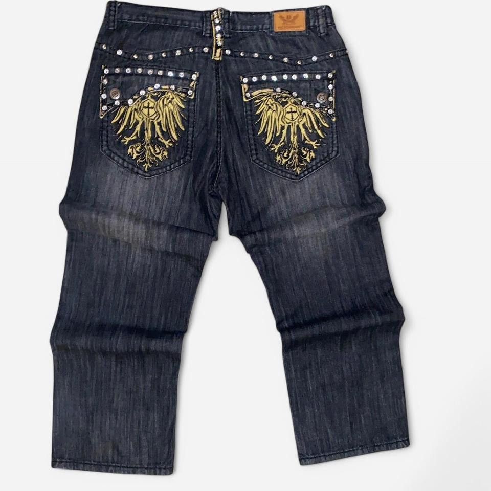 Affliction × Vintage Y2k Victorious Embroidered Jeans Size US 38 / EU 54 - 1 Thumbnail