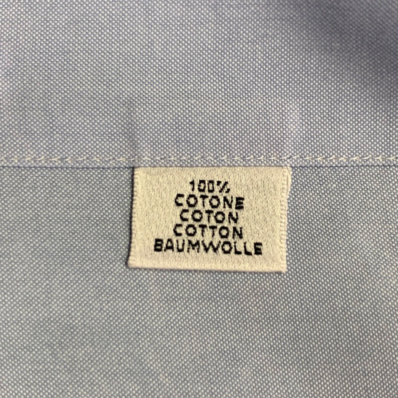 Breuer BREUER Size L Blue Cotton One Pocket Long Sleeve Shirt Size US L / EU 52-54 / 3 - 5 Thumbnail