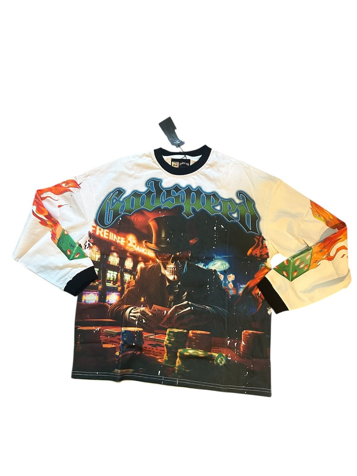 Godspeed lifes a gamble t shirt new small