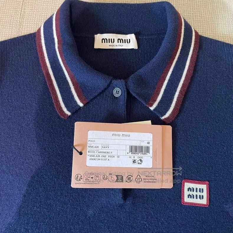 Miu Miu Miu Miu 40 College style cashmere coat Size L / US 10 / IT 46 - 4 Thumbnail
