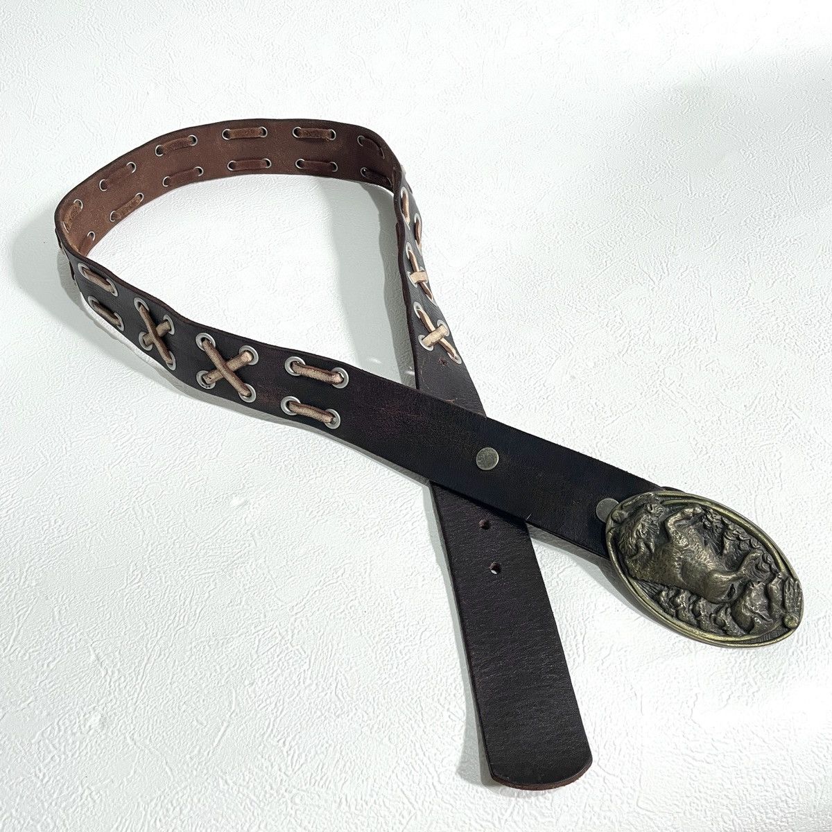 True Religion Y2k True Religion vintage leather belt kapital style Size 34 - 5 Thumbnail