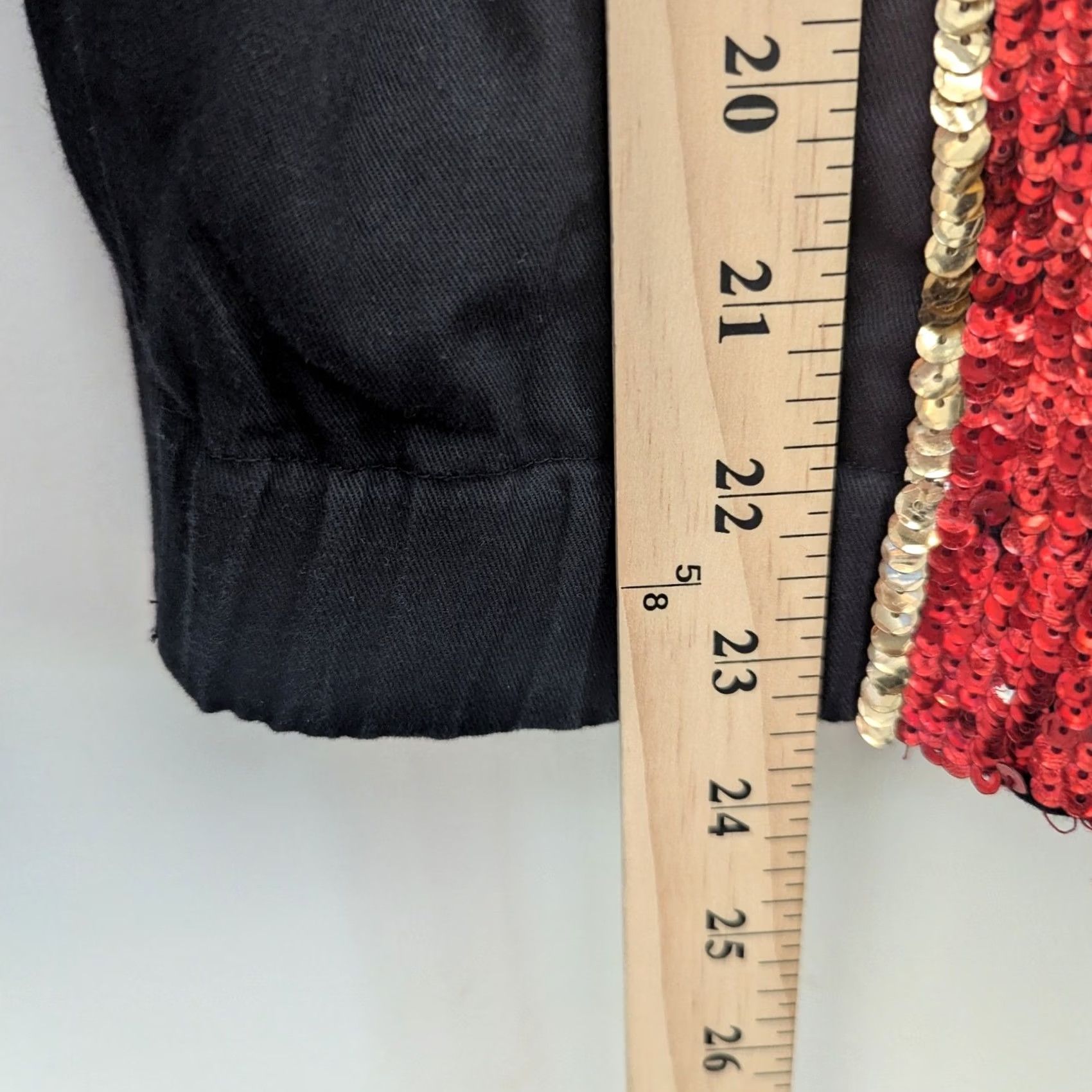 Vintage VINTAGE Miss Morgan Black Sequin Gift Bow Holiday Snap Up Shirt Jacket Womens Sz M Size M / US 6-8 / IT 42-44 - 6 Thumbnail