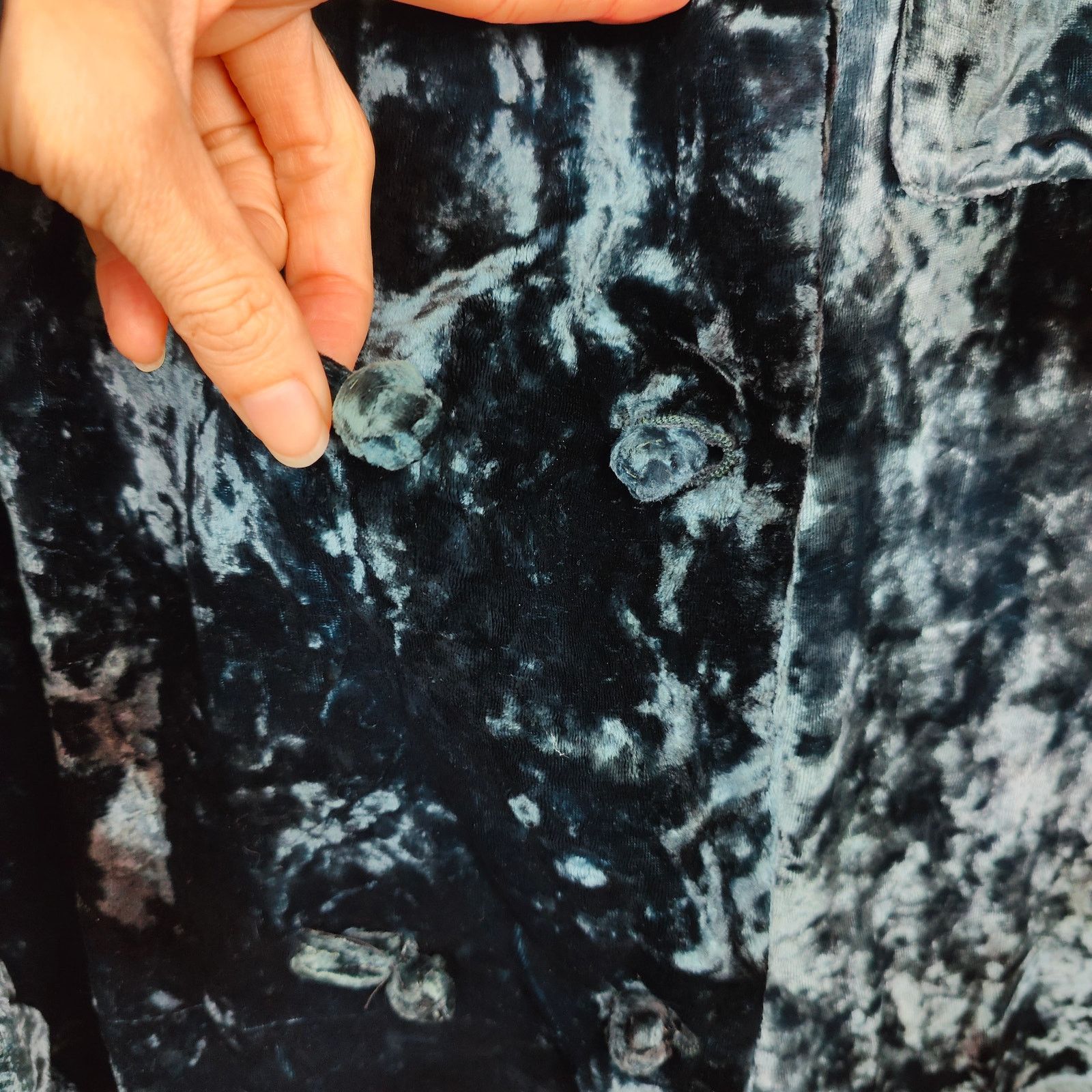 Other Vintage Tuscan Square Crushed Velvet Blazer Womens Small Size S / US 4 / IT 40 - 5 Thumbnail
