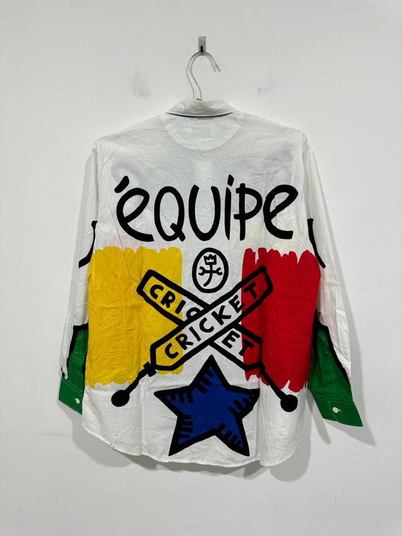 Jean Charles De Castelbajac Vintage Jean Charles De Castelbajac 'equipe Cricket Shirt Size US L / EU 52-54 / 3 - 7 Thumbnail