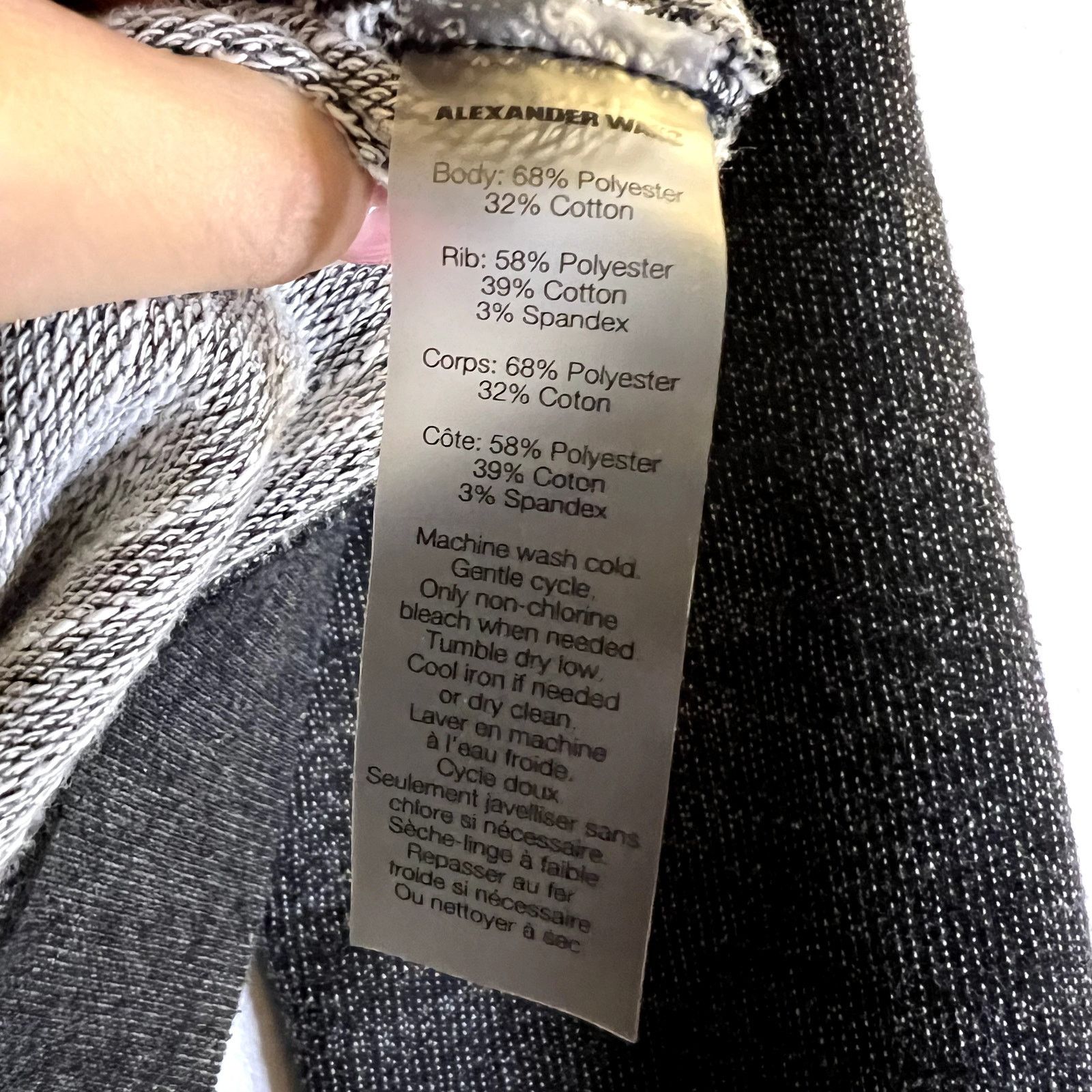 Alexander Wang Alexander Wang Mock neck Raw Hem Heathered Grey Men's Size US M / EU 48-50 / 2 - 2 Thumbnail