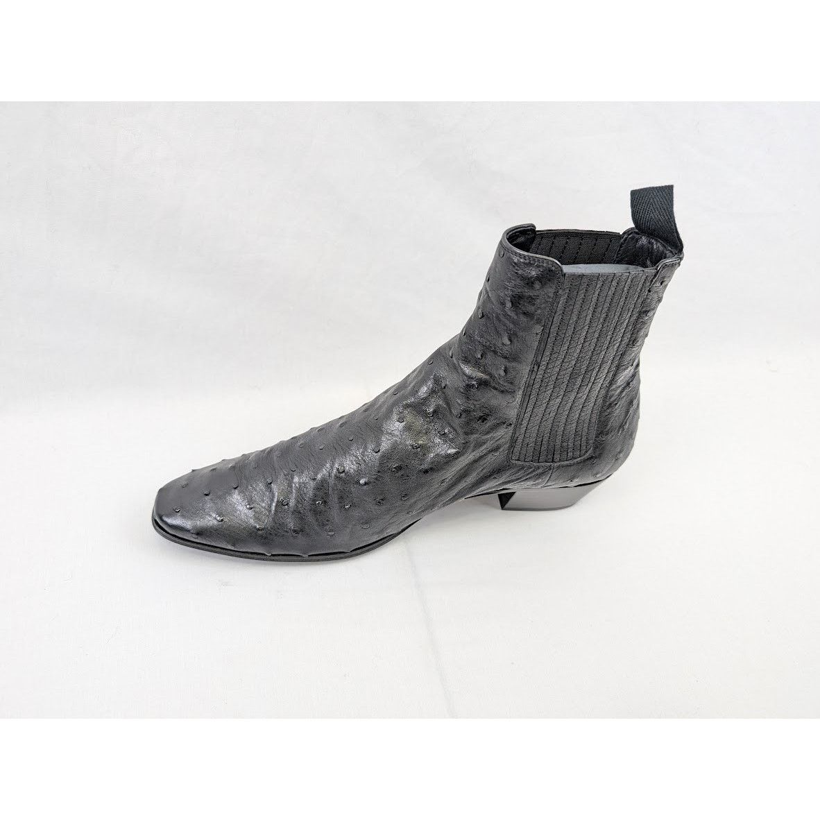 Saint Laurent Paris o1rshd1 Ostrich Leather Boots in Black Size US 8 / EU 41 - 11 Thumbnail