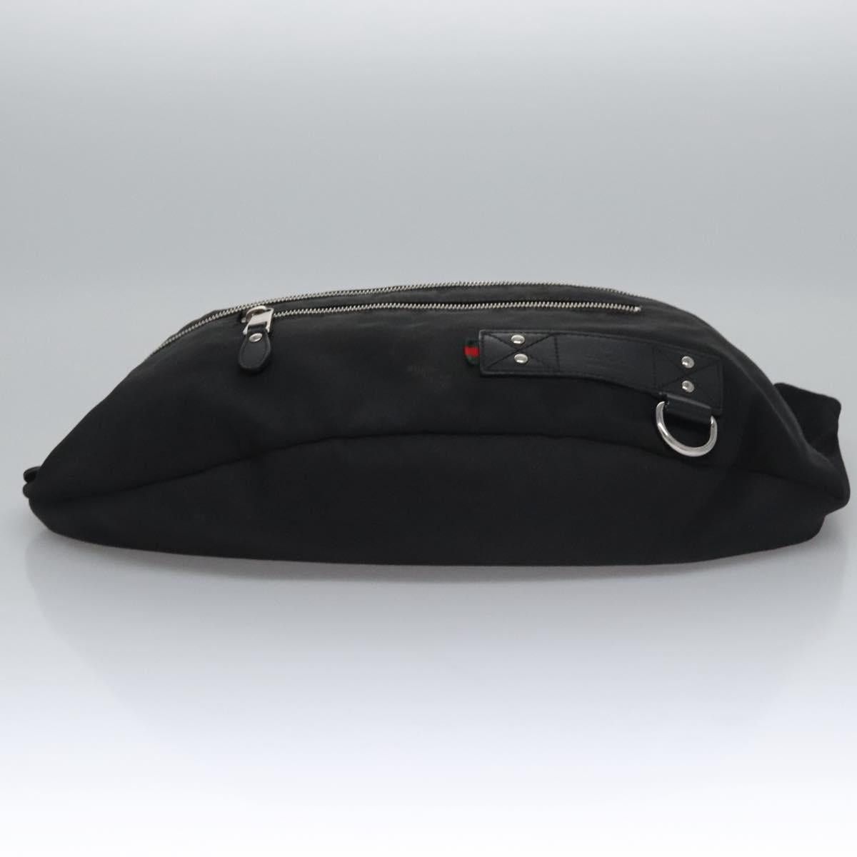 Gucci GUCCI Web Sherry Line Shoulder Bag Nylon Silver Black Red Size ONE SIZE - 9 Thumbnail