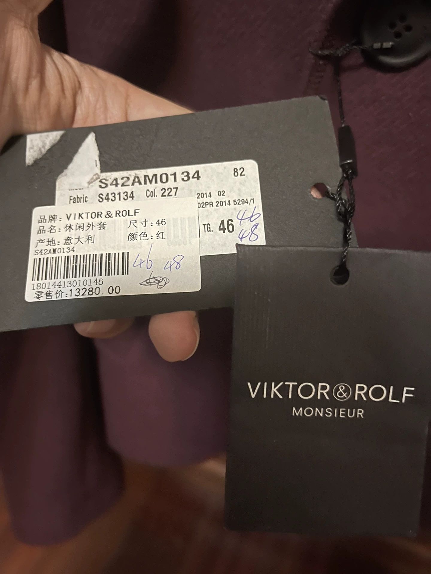 Viktor & Rolf Viktor & Rolf Wool-Blend Faux Two-Piece Short Coat 46 NWT Size US S / EU 44-46 / 1 - 8 Thumbnail