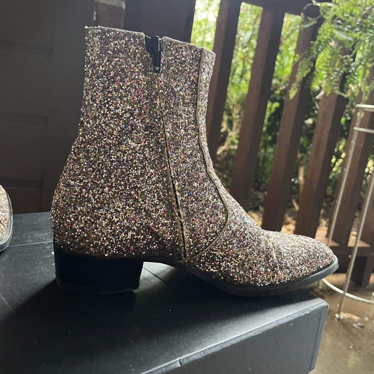 Saint Laurent Paris Saint Laurent Spring/Summer 2016 Glitter Hedi Slimane Boots Size US 6 / EU 39 - 4 Thumbnail