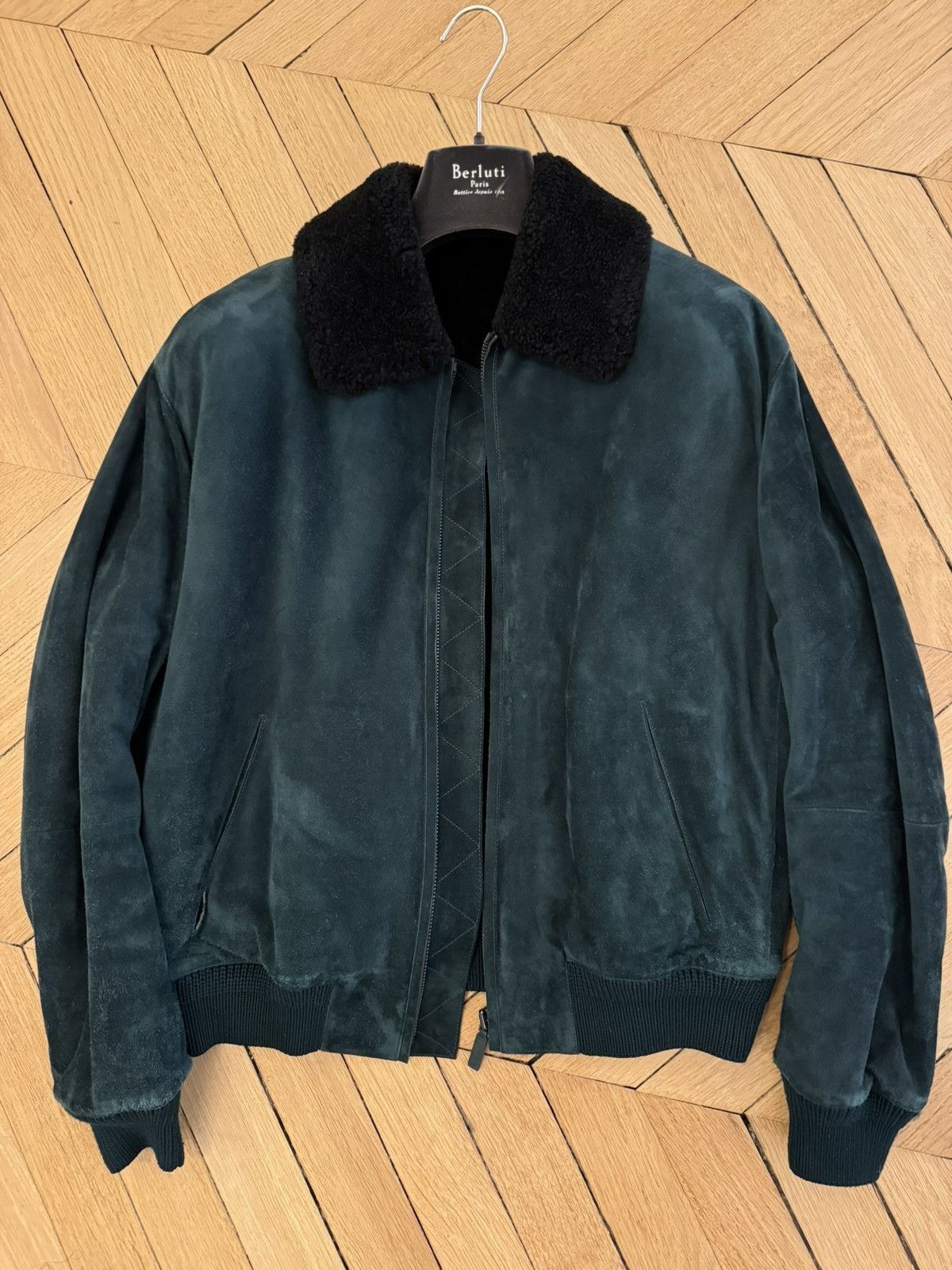 Berluti Berluti Lizard Trimmed Shearling Jacket Size US M / EU 48-50 / 2 - 1 Thumbnail
