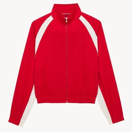 Saint Laurent Paris teddy jacket in satin red Size US L / EU 52-54 / 3 - 1 Thumbnail