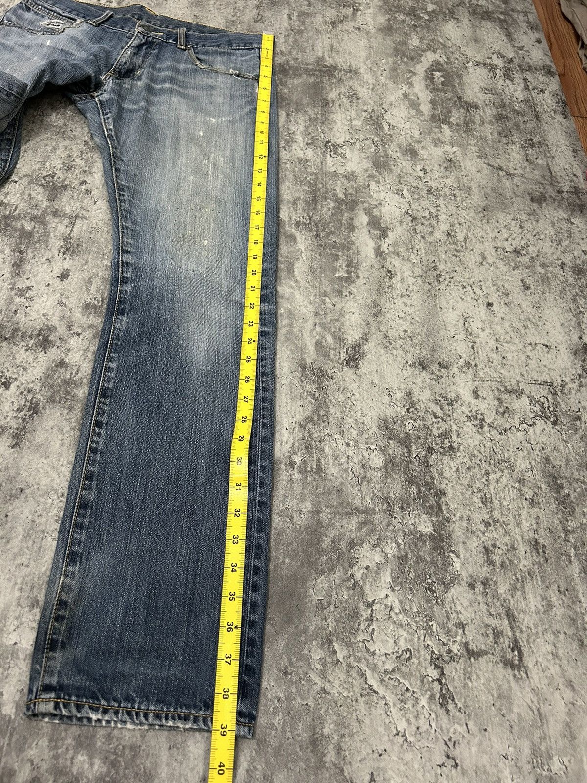 Beams Plus × Japanese Brand Beams Japan Faded Wash Distressed Jeans Size US 31 - 24 Thumbnail