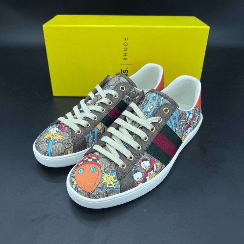 Gucci Gucci Disney Donald Duck Print Low-Top Sneakers - Size US 8 / EU 41 - 1 Thumbnail