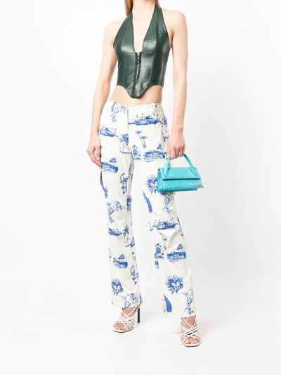 Miaou o1mle0425 Crybaby Raven Cargo Pant in White & Blue Size 30" / US 8 / IT 44 - 2 Thumbnail