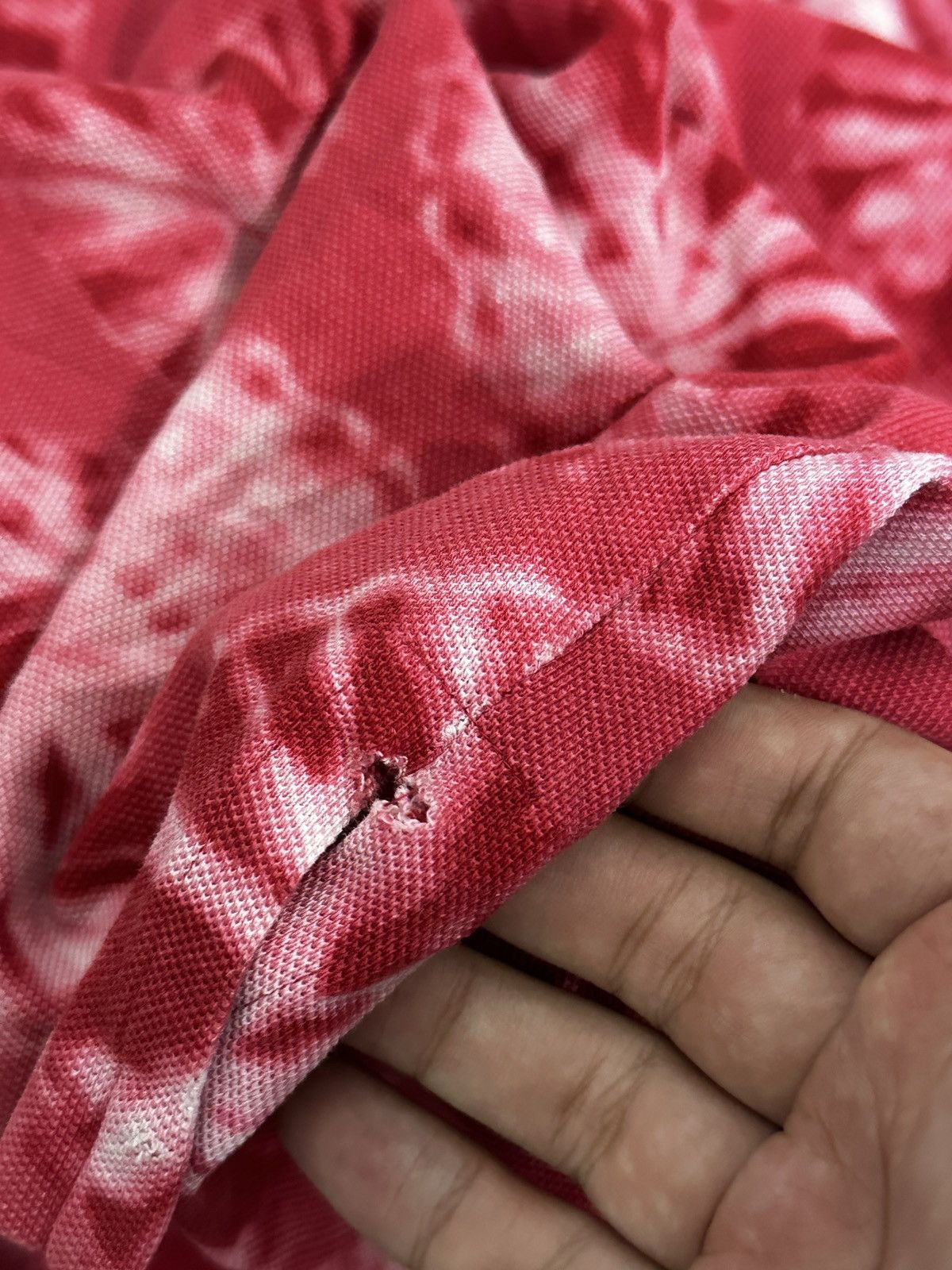 Vintage VIntage Ralph Lauren Tie-Dye Red Polo Shirt Mens Size L Size US L / EU 52-54 / 3 - 5 Thumbnail