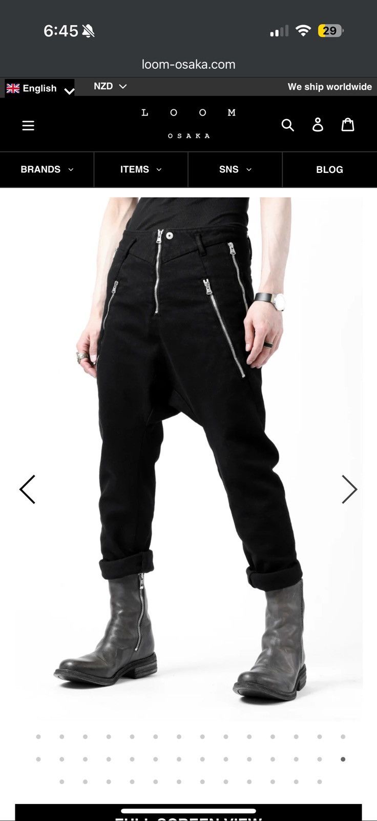 Incarnation × Isamu Katayama Backlash Incarnation x Backlash Denim Drop Crotch Pants Size US 30 / EU 46 - 8 Thumbnail