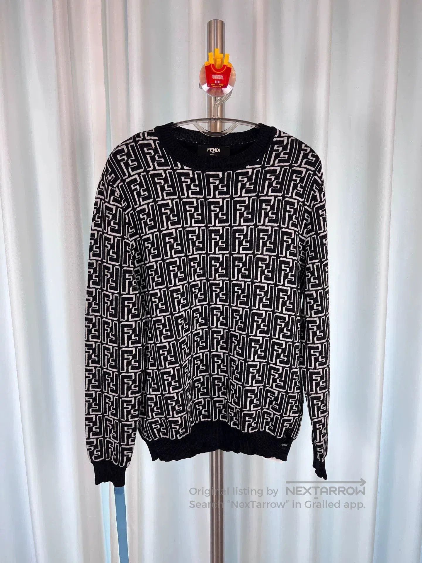 Fendi FENDI Double F Print Crewneck Sweater. Size US M / EU 48-50 / 2 - 1 Thumbnail