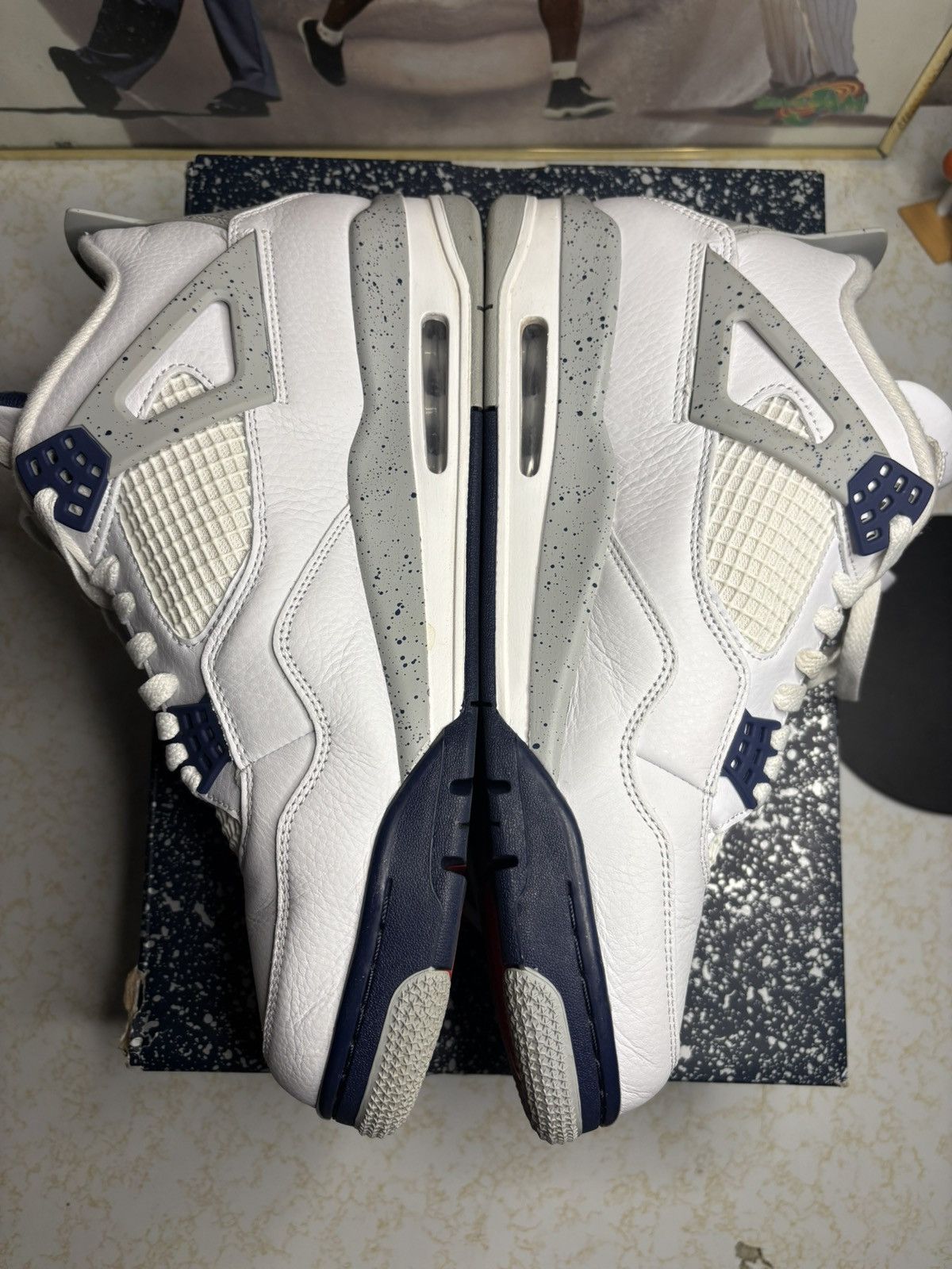 Jordan Brand Air Jordan 4 Retro midnight Navy Size US 12 / EU 45 - 3 Thumbnail