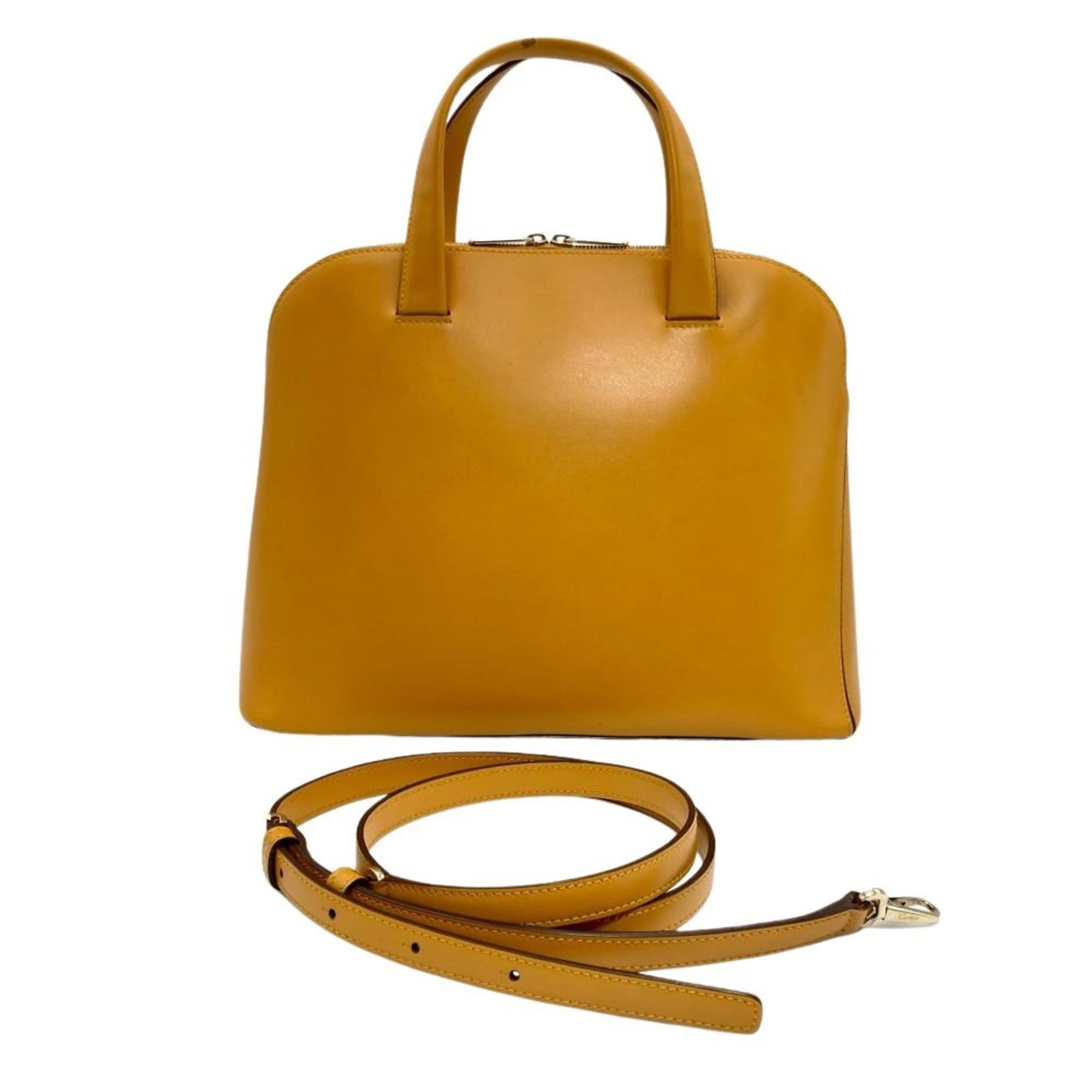 Cartier Cartier Must C Handbag Leather Camel Small Size ONE SIZE - 1 Thumbnail