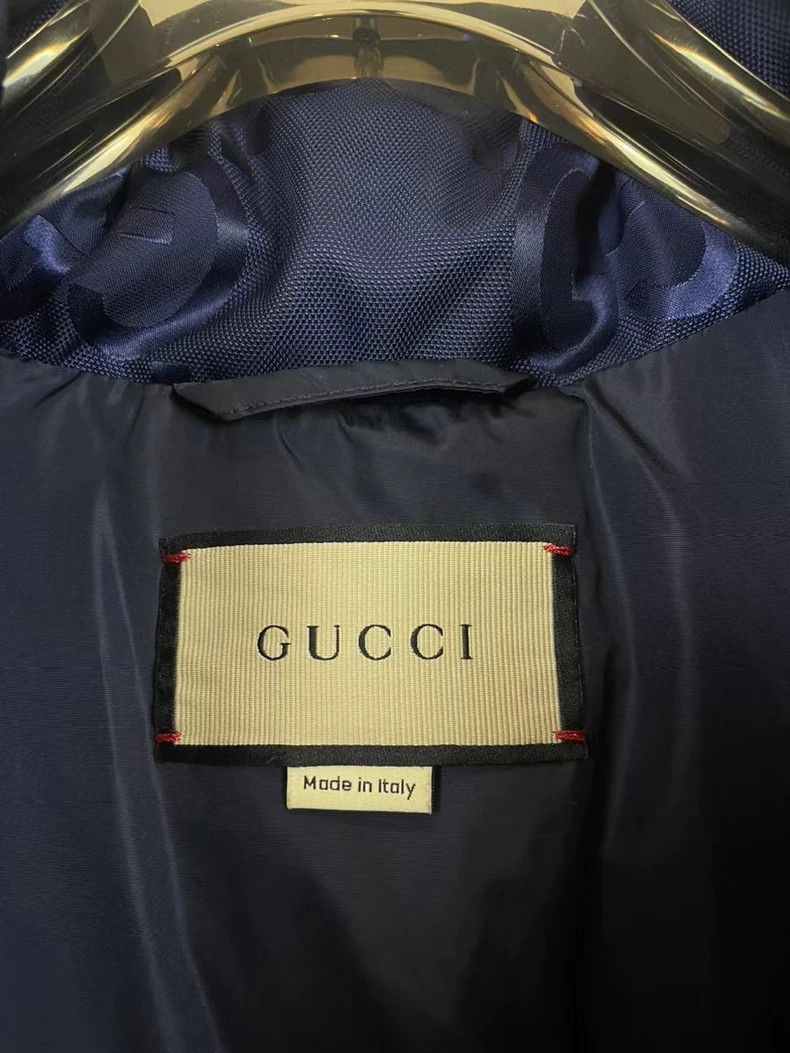 Gucci Gucci Blue dark pattern old flower full logo down jacket 25 Size US M / EU 48-50 / 2 - 4 Thumbnail
