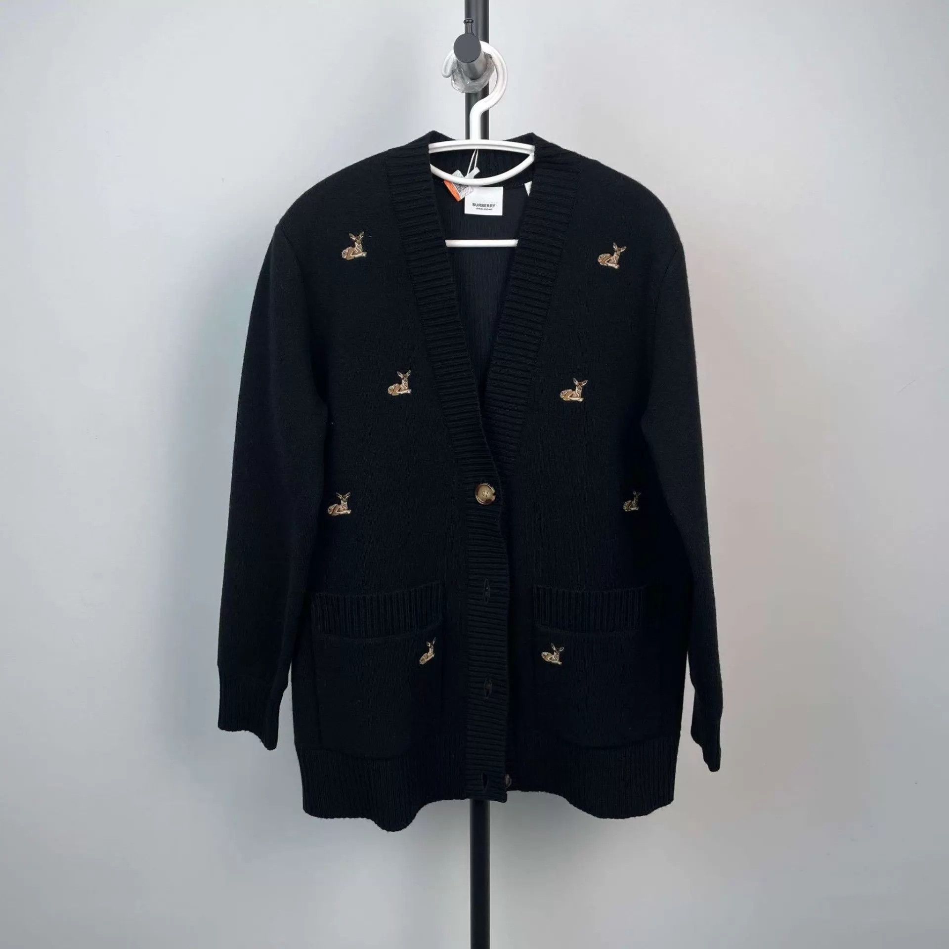 Burberry Burberry 95 New Wool Coat 170 Black Size S / US 4 / IT 40 - 1 Thumbnail