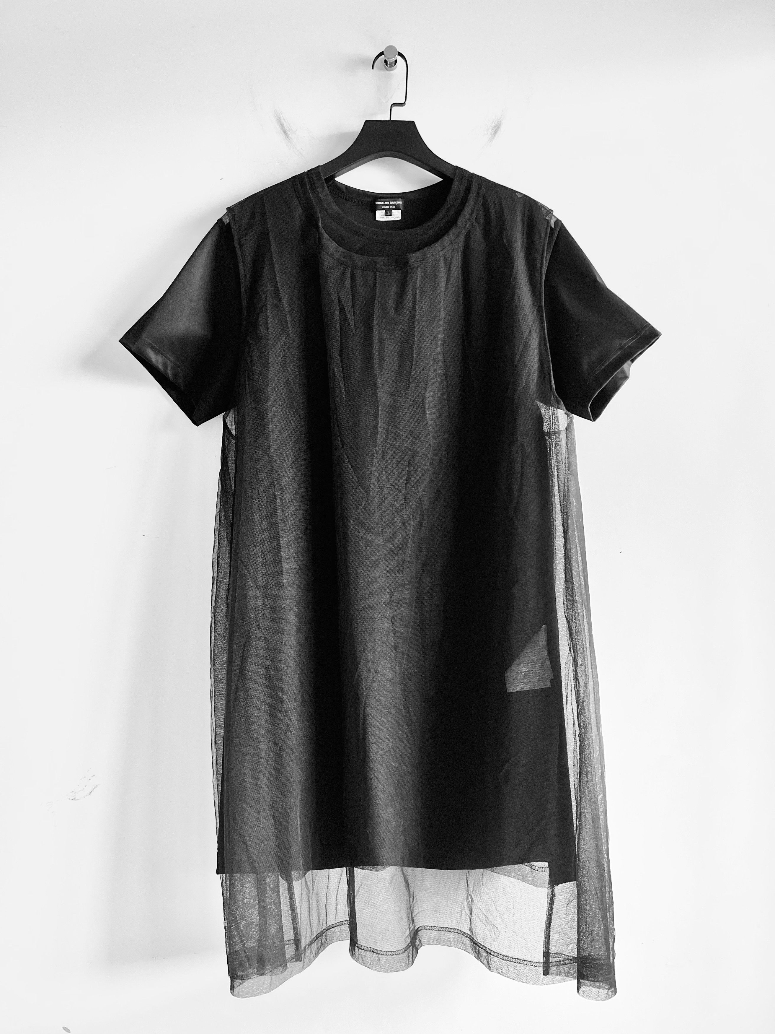 Comme des Garcons Homme Plus COMME des GARCONS HOMME PLUS Sheer Mesh Double Layer T-Shirt Size US L / EU 52-54 / 3 - 8 Thumbnail
