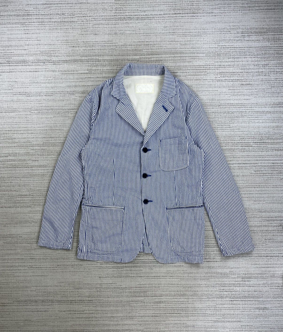 Big John × Japanese Brand × Vintage Vintage Big John Striped Blazer Style Jacket Size US M / EU 48-50 / 2 - 1 Thumbnail