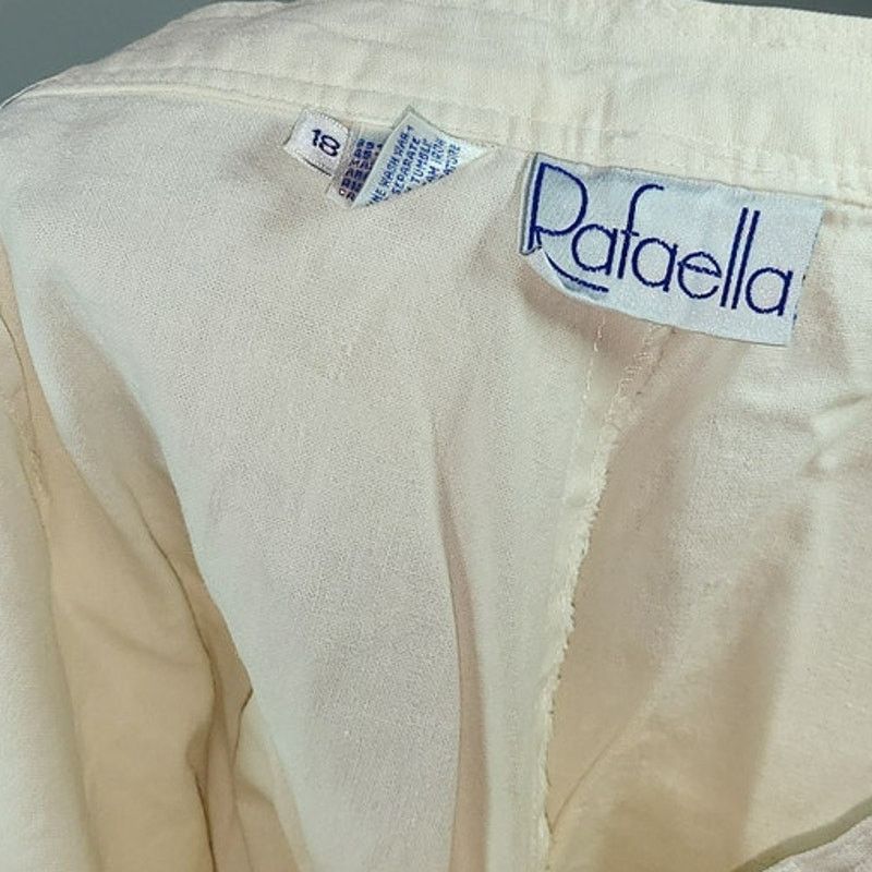 Other Vintage Rafaella Beige Linen Cotton Shorts Size 18 Size 40" / US 18 - 4 Thumbnail