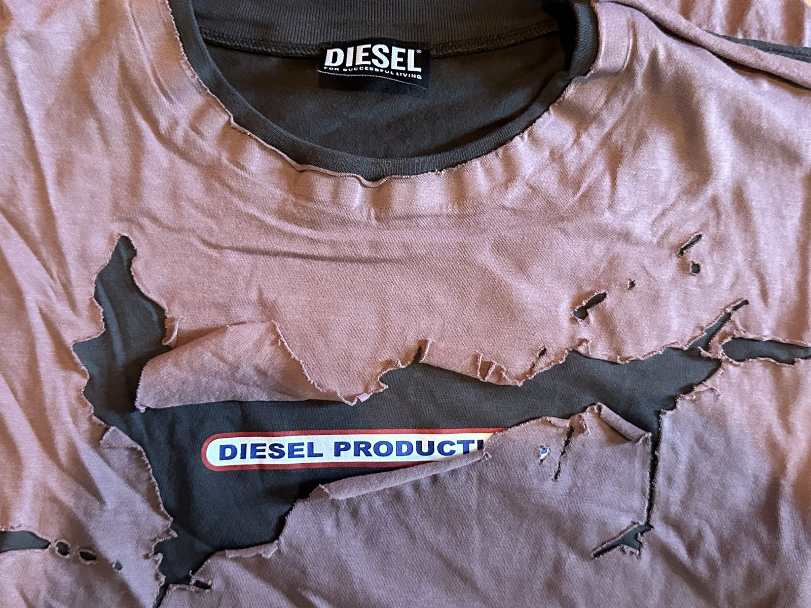 Diesel Diesel Double Layer Distress Tee Size US M / EU 48-50 / 2 - 3 Thumbnail