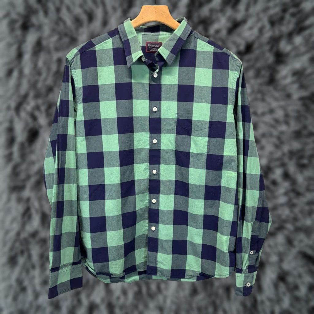 UNTUCKit Untuckit Mens Large Button Up Shirt Long Sleeve Check Size US L / EU 52-54 / 3 - 1 Thumbnail