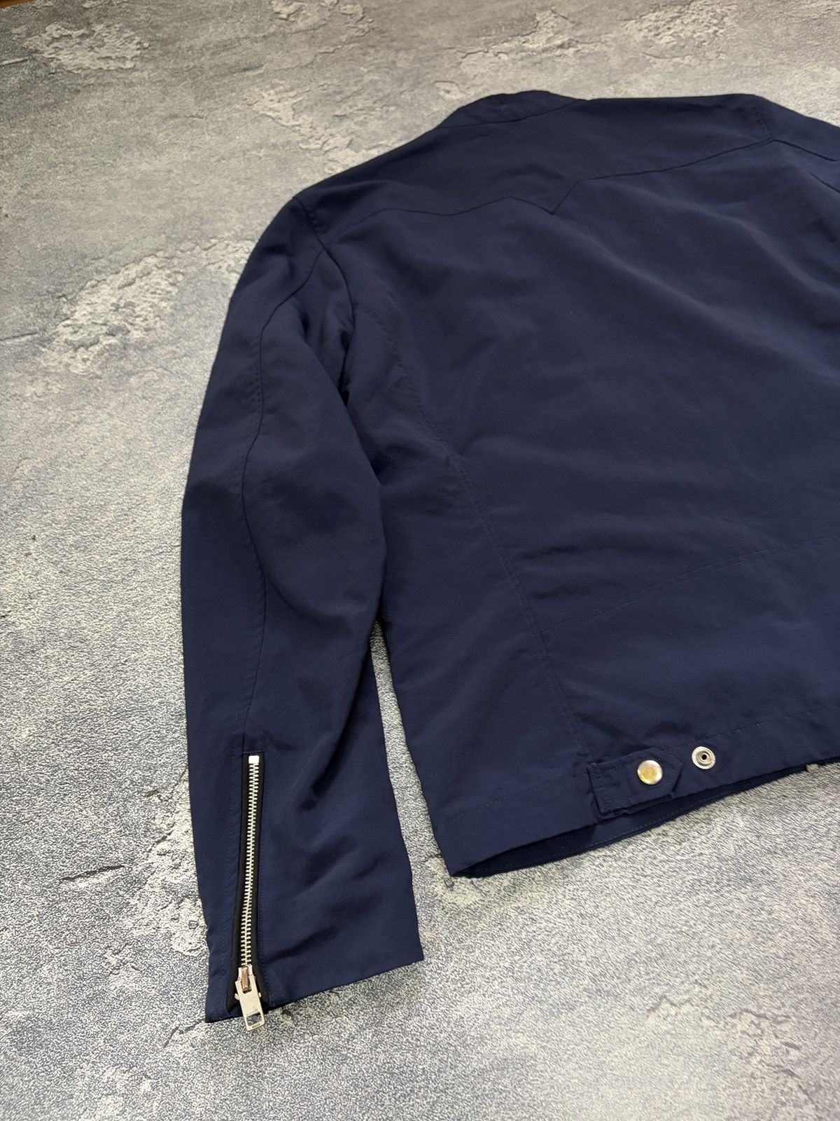 Diesel Diesel Blue Nylon Biker Bomber Jacket XL Cafe Racer Full Zip Size US XL / EU 56 / 4 - 14 Thumbnail