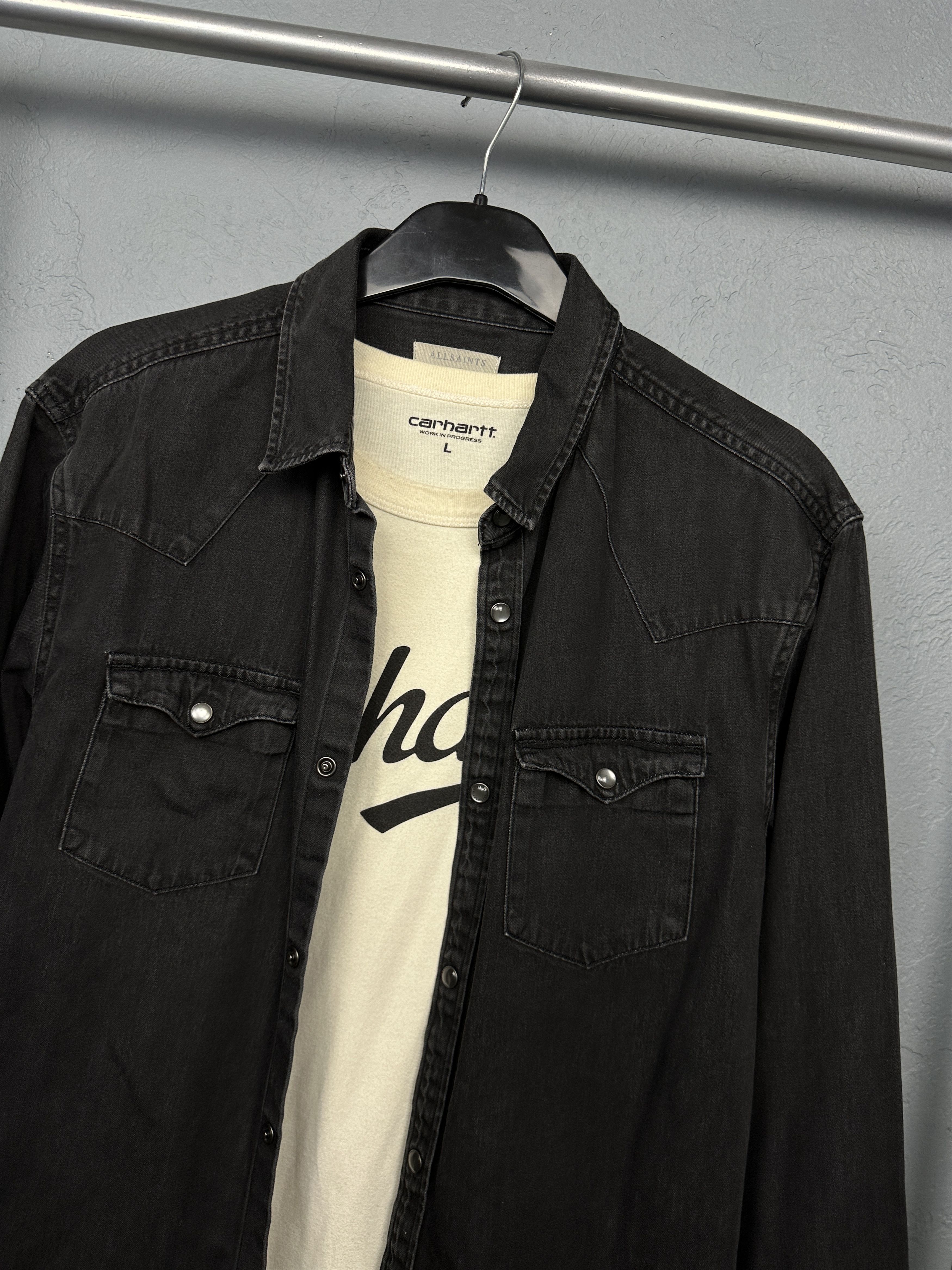 Allsaints Allsaints Mens Bramble Denim Shirt Size US L / EU 52-54 / 3 - 2 Thumbnail