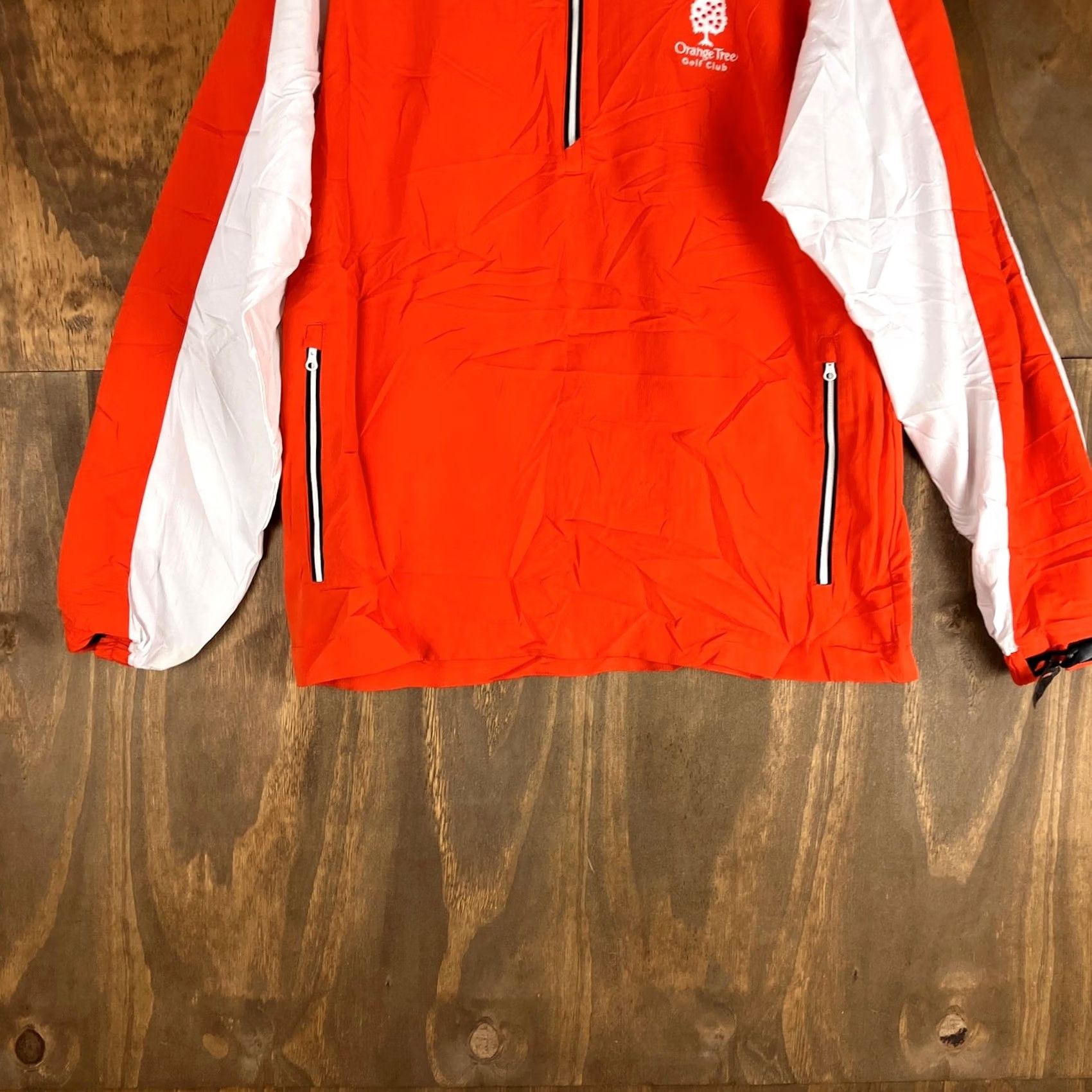 Footjoy Footjoy Men Jacket Orange 1/4 Zip Performance Athletic One Tree Golf Club Logo M Jacket Mens Orange 1/4 Zip Athletic Track Jacket Golf Logo Size US M / EU 48-50 / 2 - 3 Thumbnail