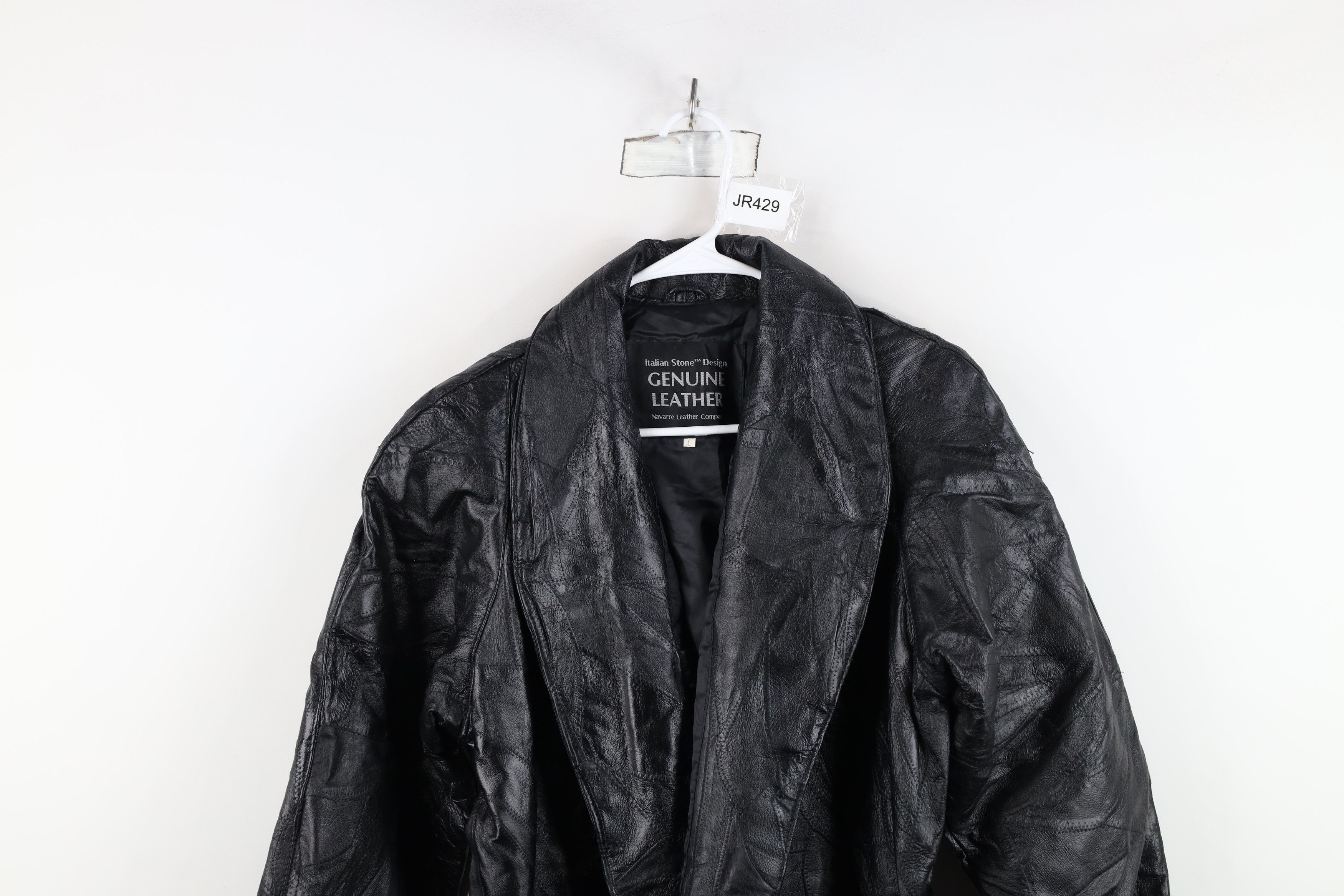 Vintage Vintage 90s Streetwear Belted Leather Trench Coat Jacket Size L / US 10 / IT 46 - 2 Thumbnail