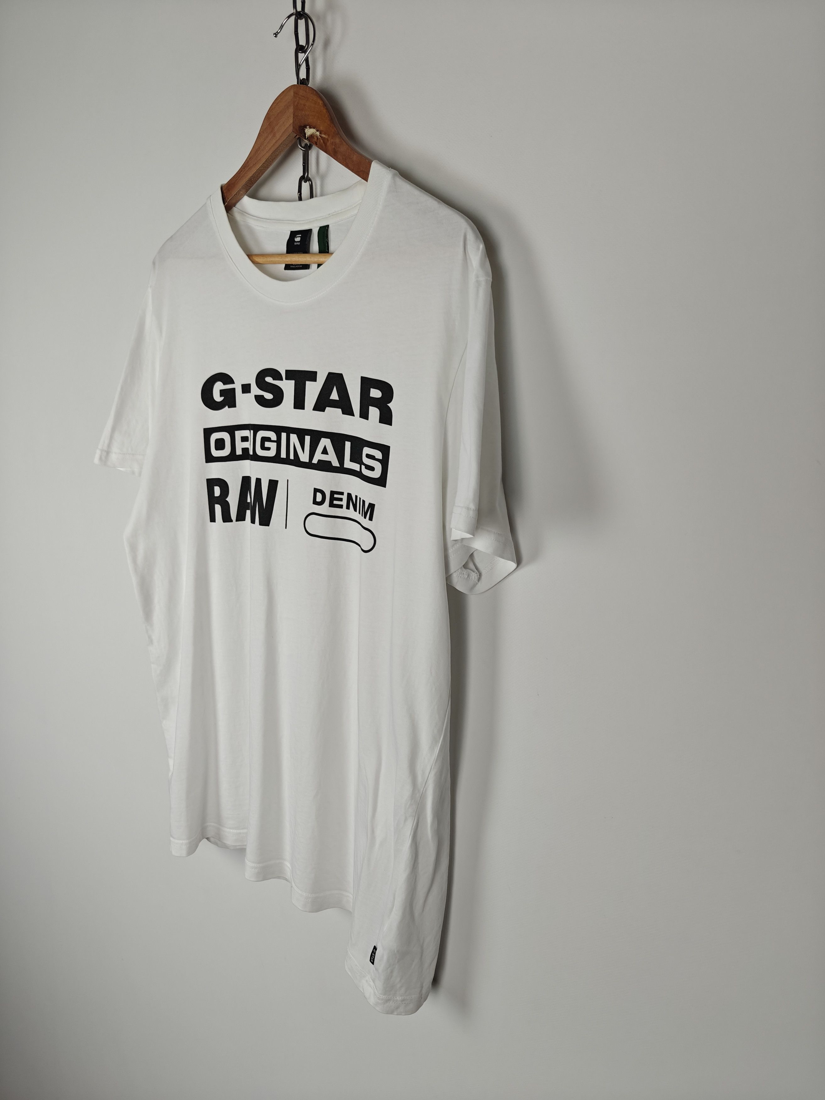 G-Star G-Star Raw T-Shirt Center Logo Crewneck White Tee XL Size US XL / EU 56 / 4 - 6 Thumbnail