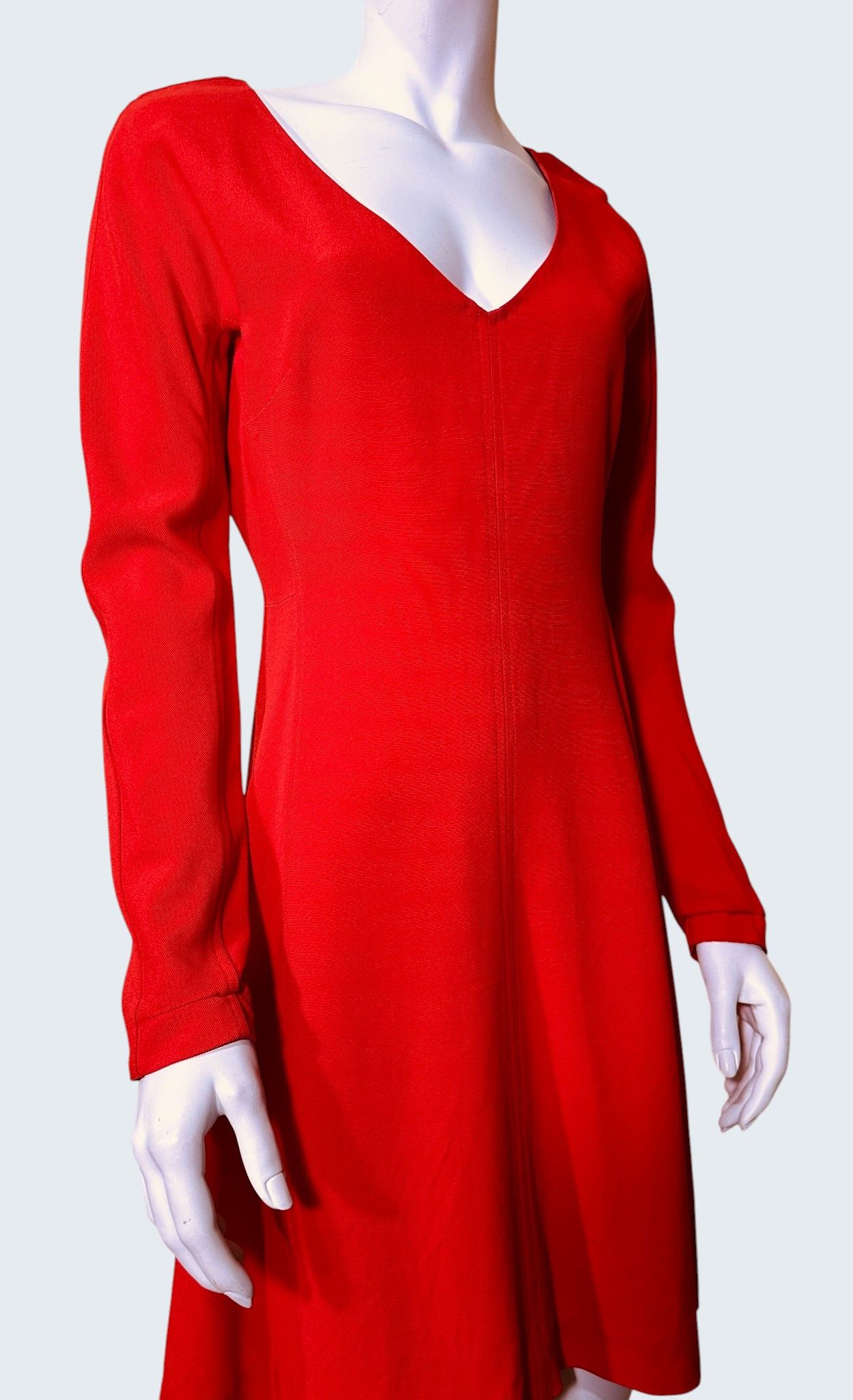 Diane von Furstenberg V-Neck Paneled Dress Sun Dried Tomato Size L / US 10 / IT 46 - 2 Thumbnail