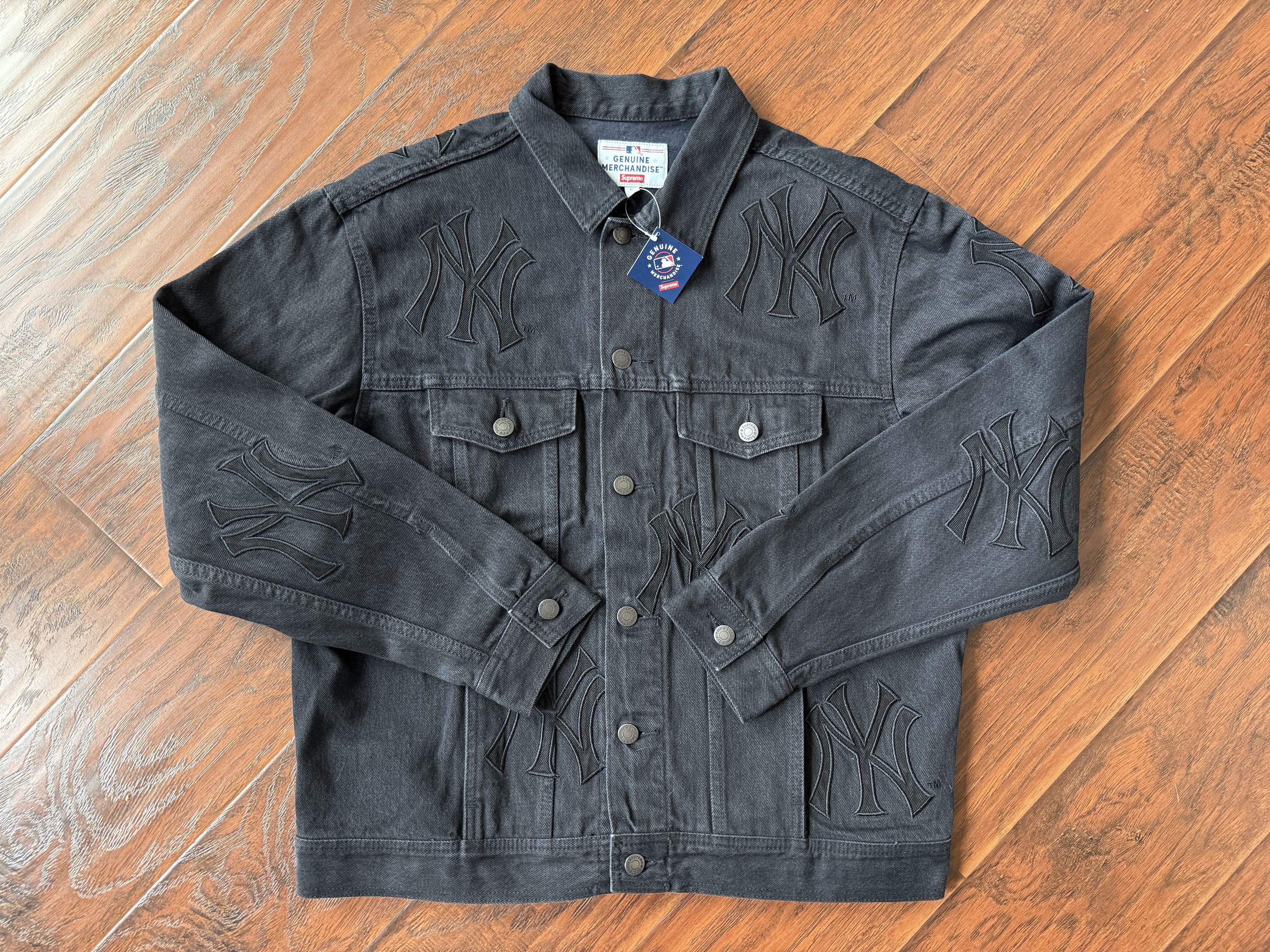 Supreme Supreme 17ss studded denim Trucker jacket black | Grailed