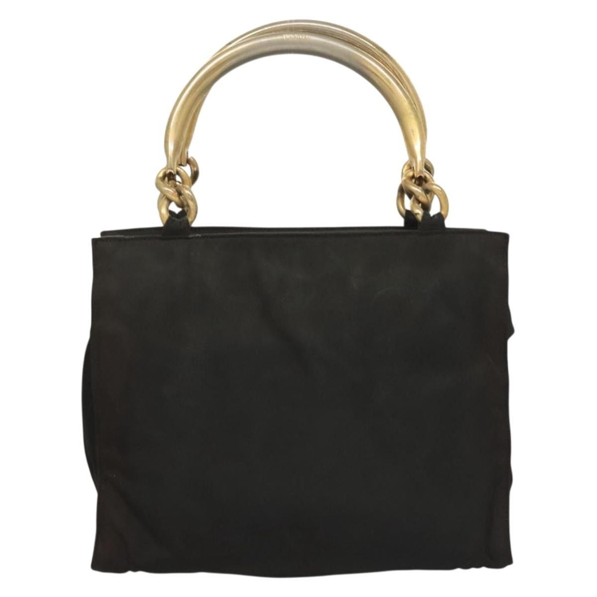 Prada PRADA Hand Bag Nylon Black Gold Size ONE SIZE - 3 Thumbnail