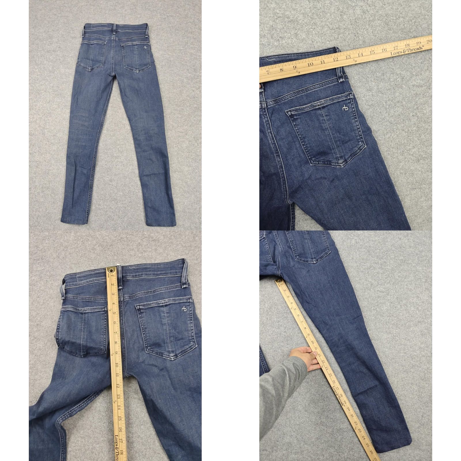Rag & Bone Rag & Bone Cate Mid Rise Skinny Jeans Womens 24 Blue Medium Wash Denim 24x29 Jeans Women Size 42" / US 20 - 8 Thumbnail