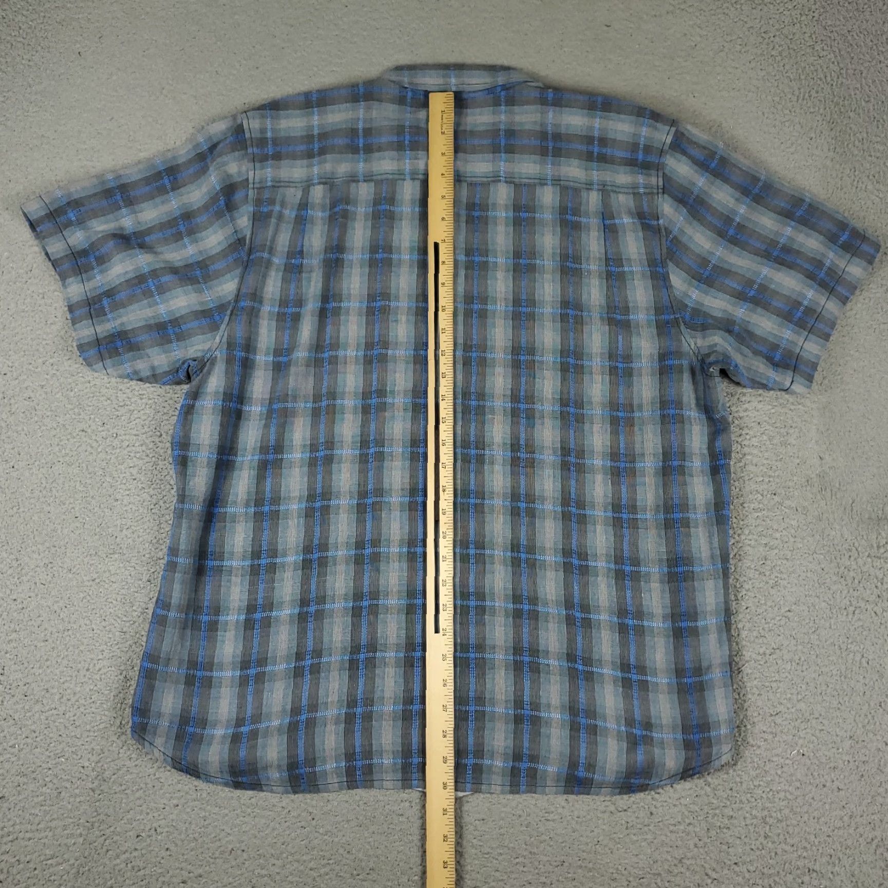 Tommy Bahama Tommy Bahama Shirt Mens XL Blue Plaid Silk Hawaiian Button Up Short Sleeve Shirt Size US XL / EU 56 / 4 - 3 Thumbnail